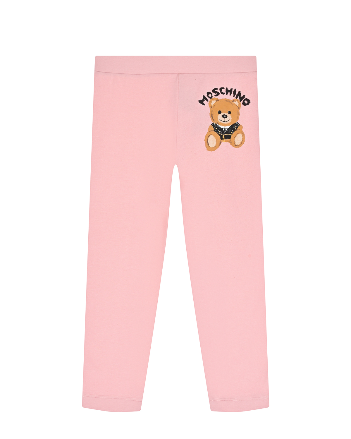 Розовые леггинсы с принтом "медвежонок" Moschino детские