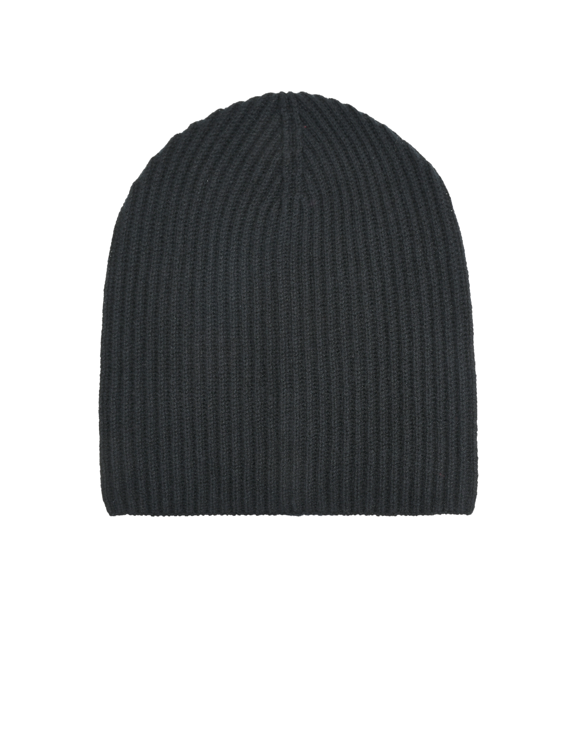 Черная шапка из кашемира с отделкой в рубчик Allude, размер unica, цвет черный