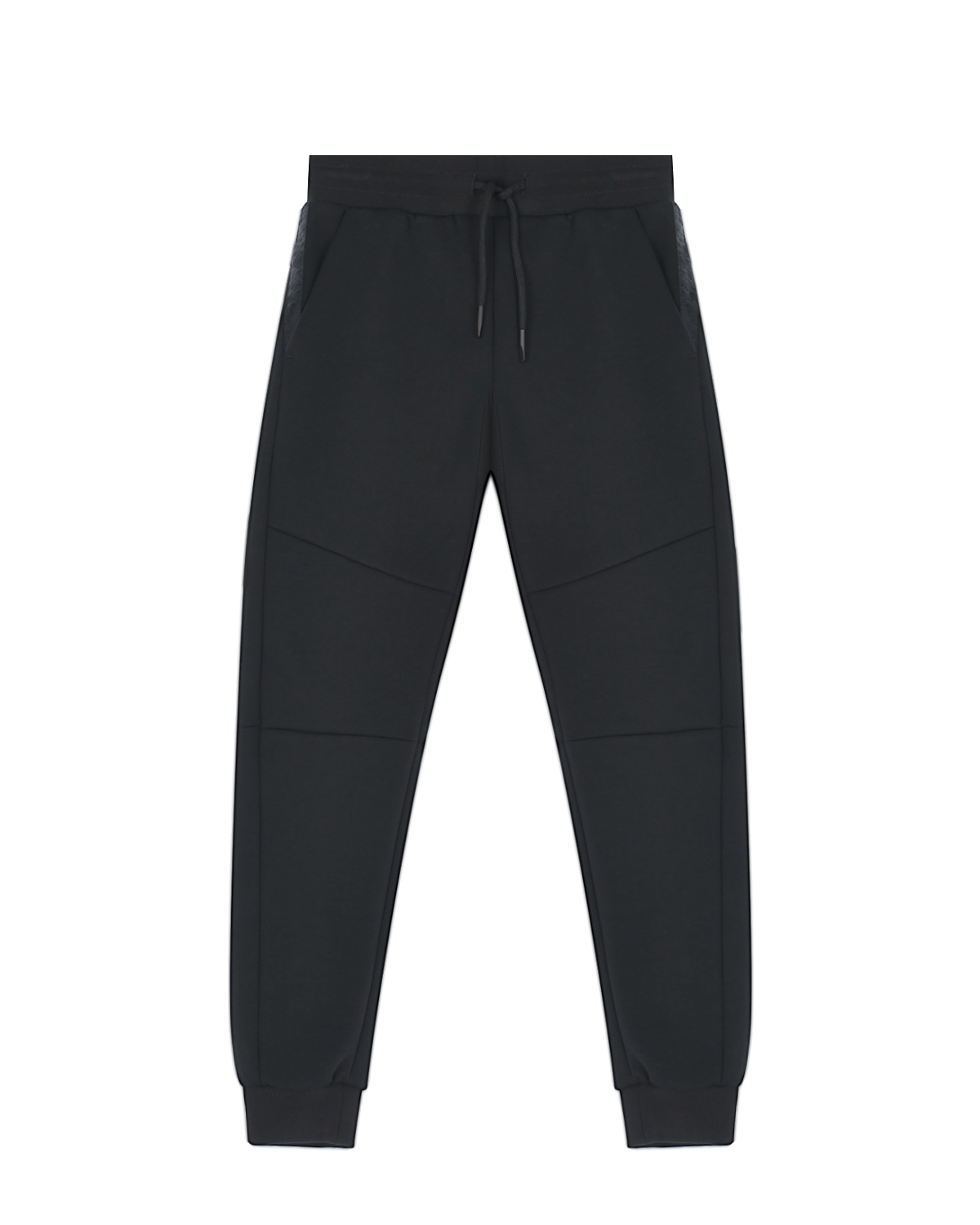 Черные спортивные брюки со вставками на коленях Antony Morato детские, размер 164, цвет черный - фото 1