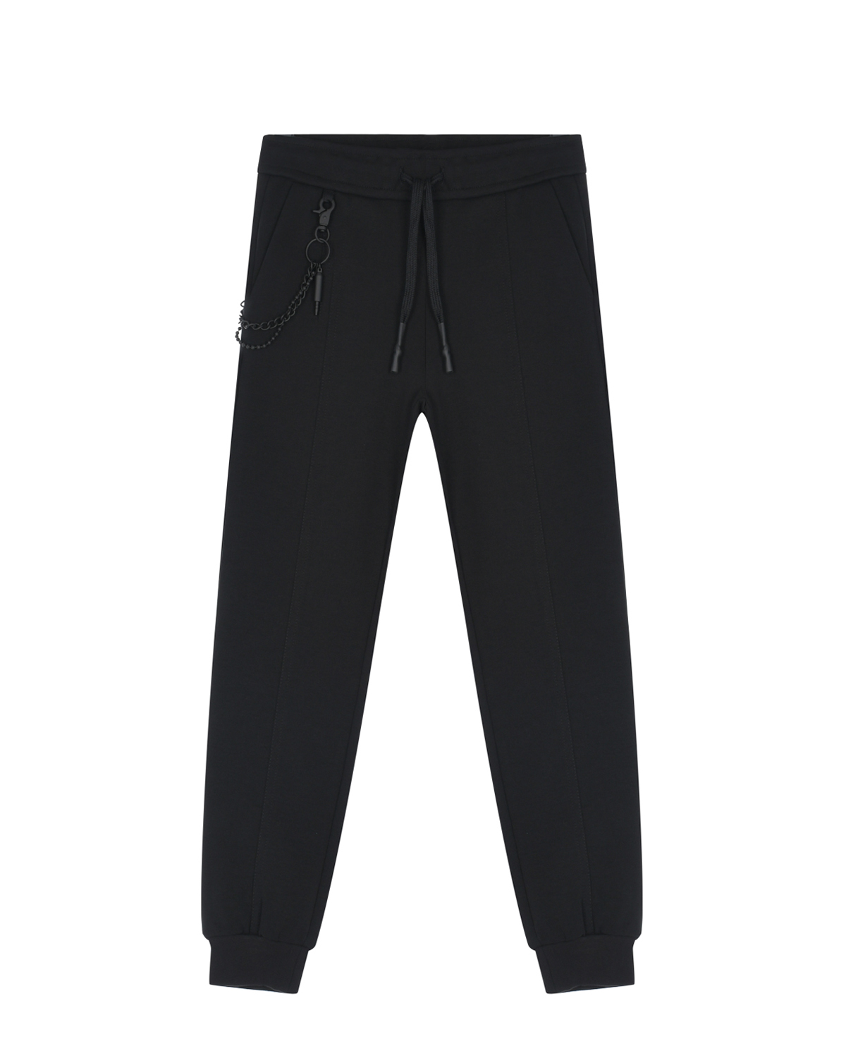 Черные спортивные брюки с цепочкой Antony Morato детские, размер 128, цвет черный - фото 1