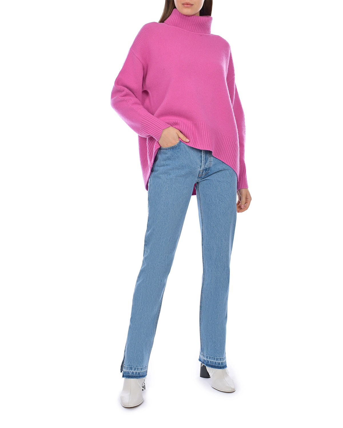 Розовый свитер из кашемира Arch4, размер 38 - фото 3