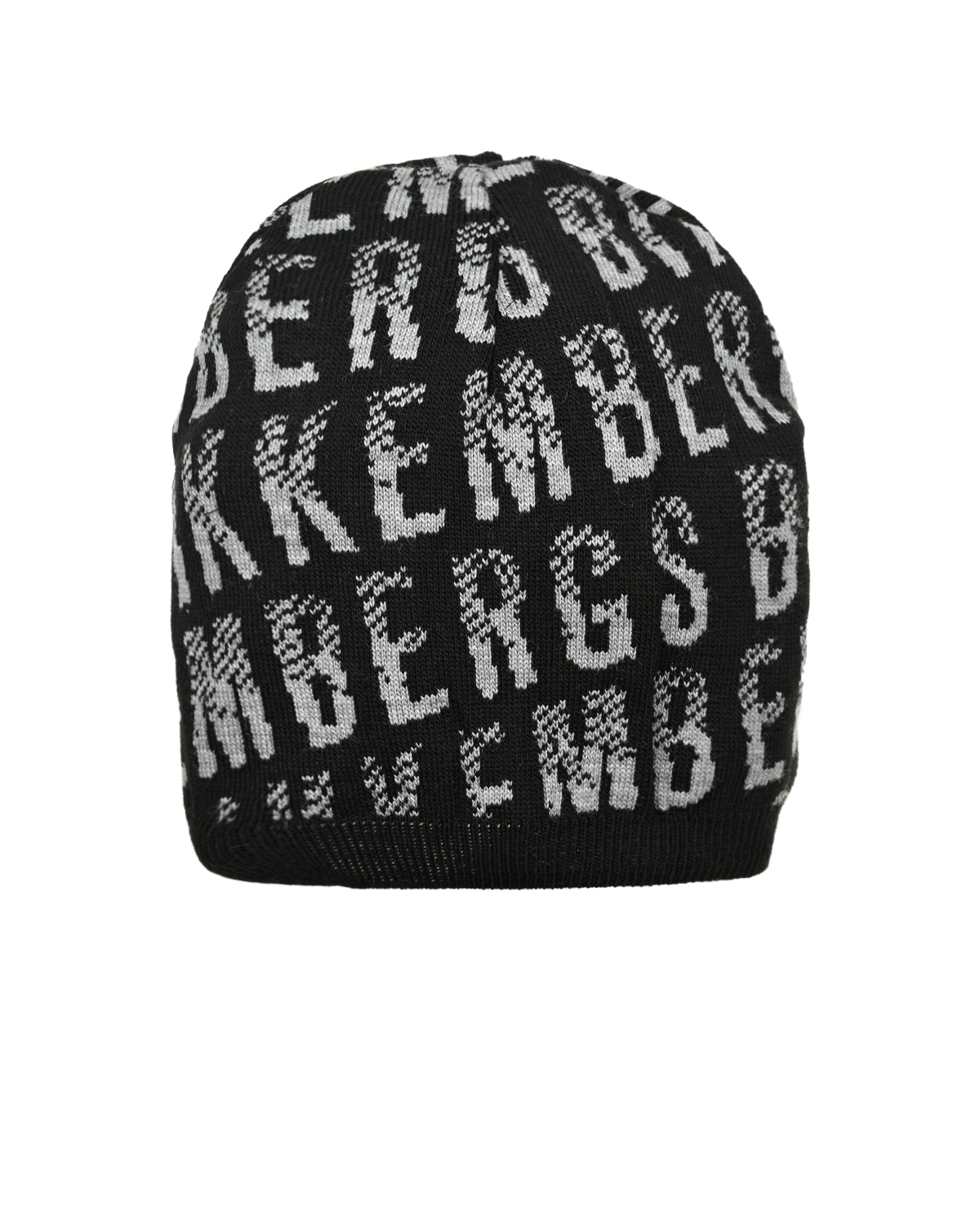 Черная шапка со сплошным лого Bikkembergs детская, размер 1, цвет черный