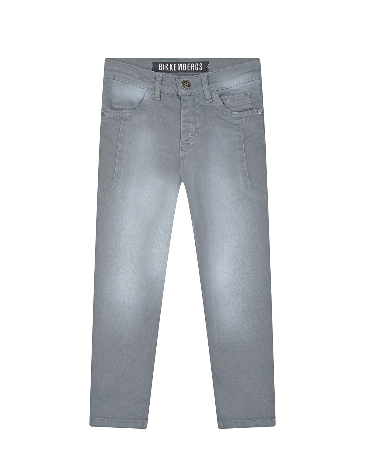 Серые прямые джинсы Bikkembergs детские, размер 104, цвет серый