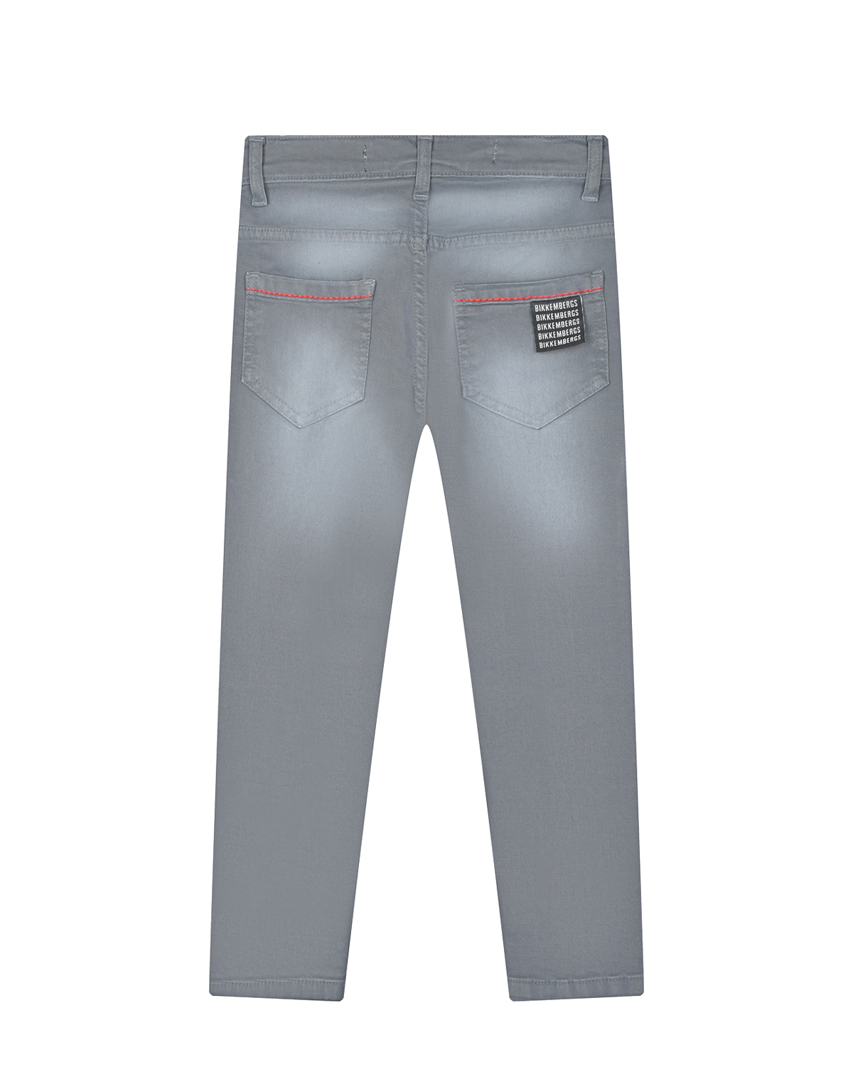 Серые прямые джинсы Bikkembergs детские, размер 104, цвет серый - фото 2