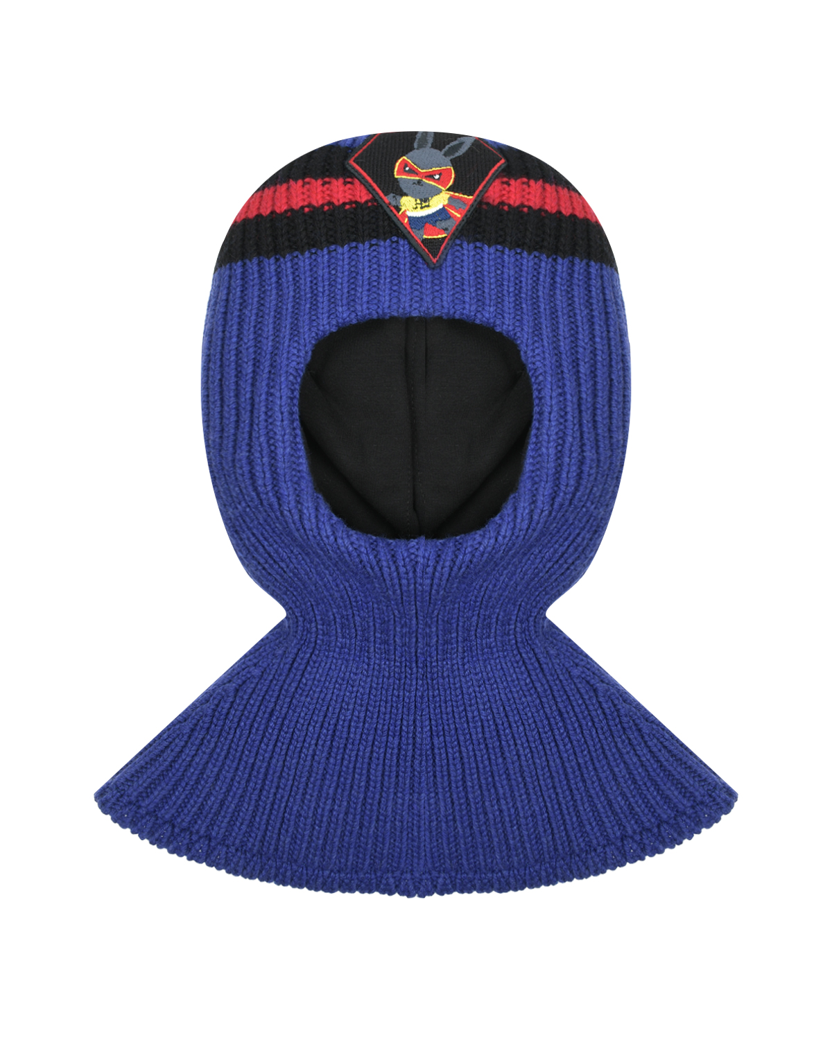 Синяя шапка-шлем с нашивкой "заяц" Chobi детская, размер 49, цвет синий - фото 1