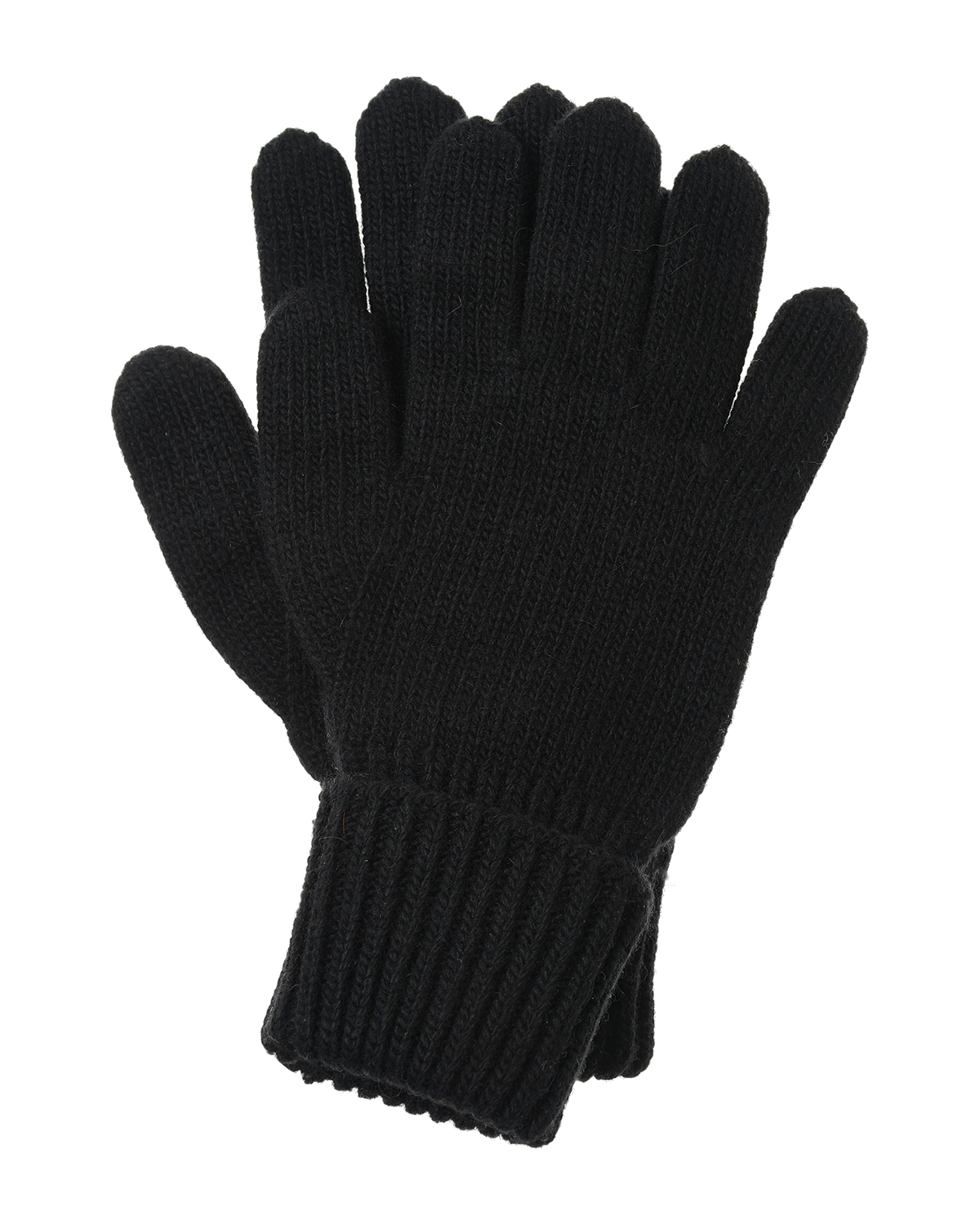Черные перчатки из смесовой шерсти Chobi детские, размер 4, цвет черный - фото 1