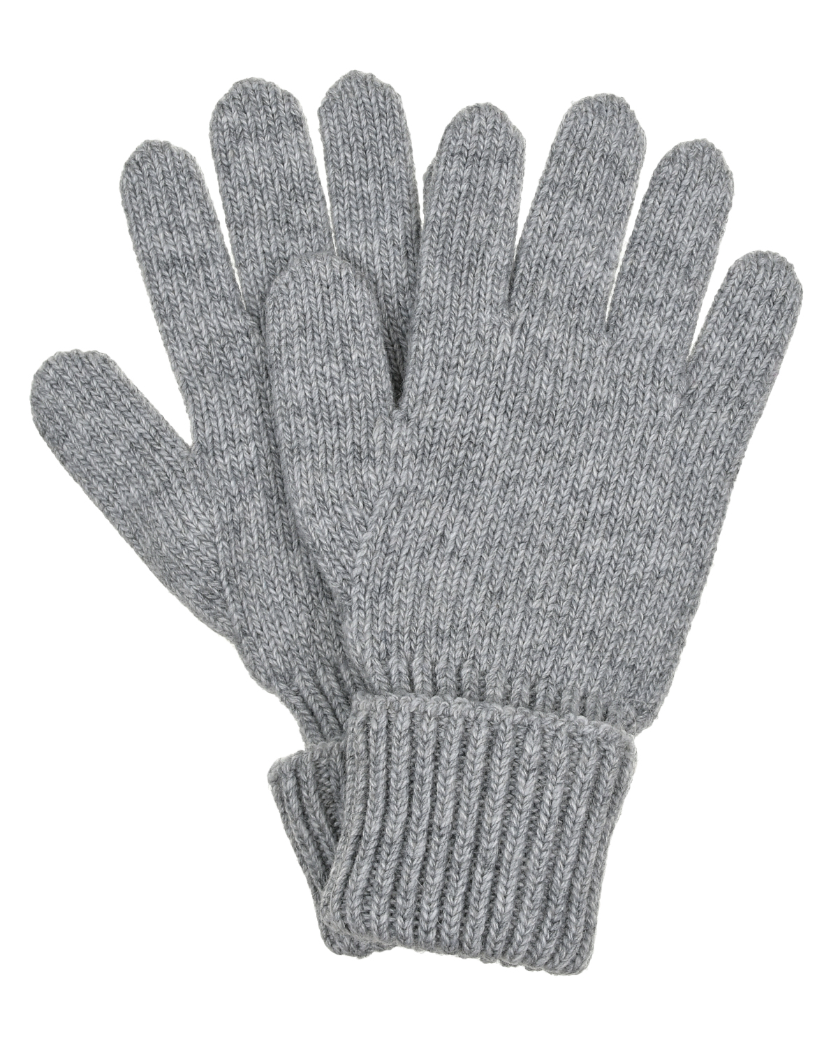 Серые перчатки из смесовой шерсти Chobi детские, размер 4, цвет серый