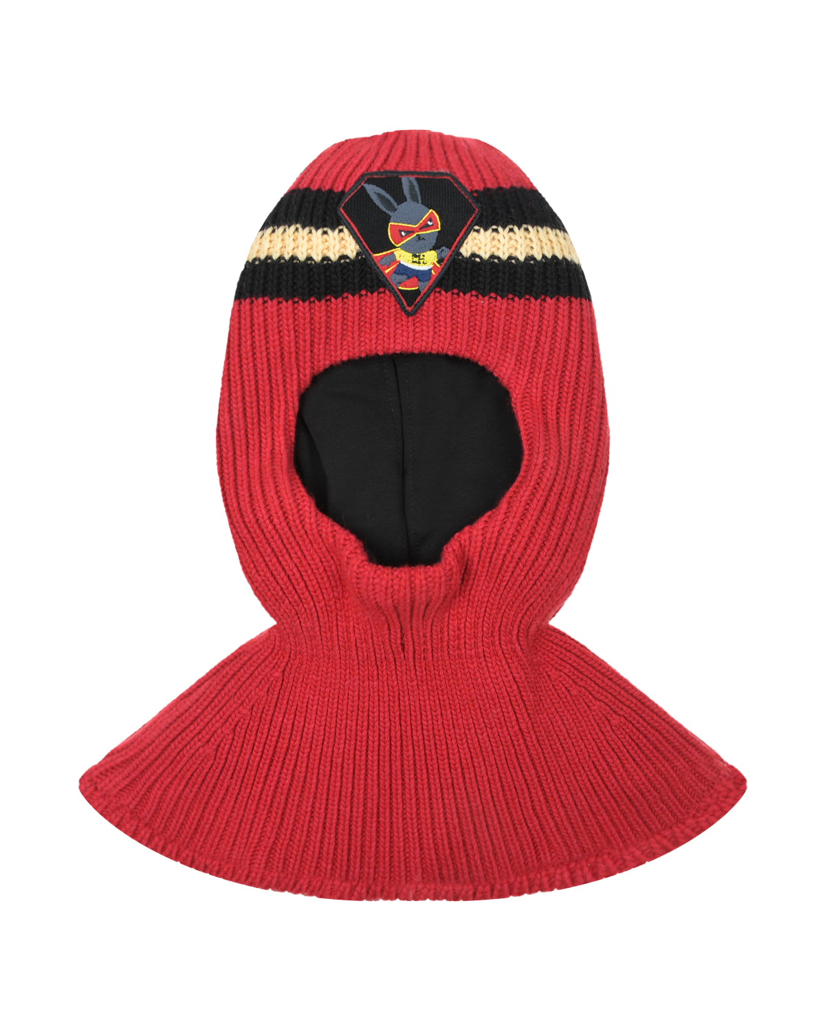 Красная шапка-шлем с нашивкой "заяц" Chobi детская, размер 57, цвет красный - фото 1