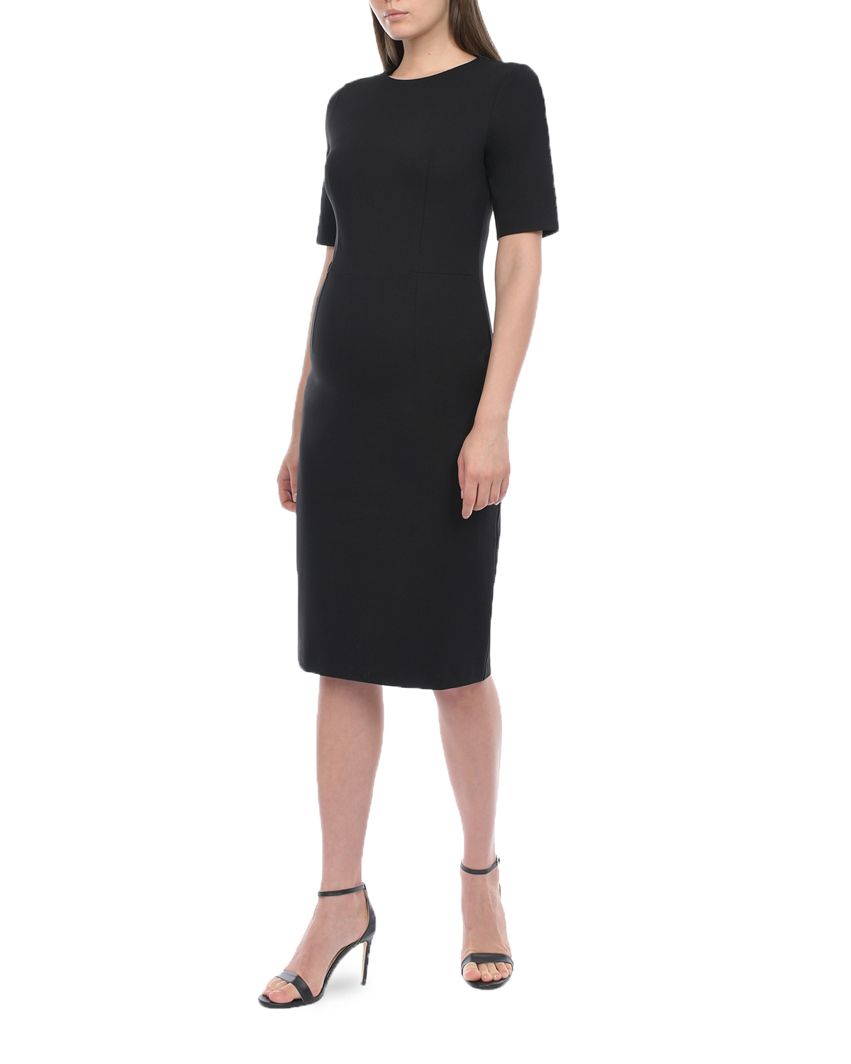 Трикотажное черное платье-футляр Dan Maralex, размер 42, цвет черный - фото 4