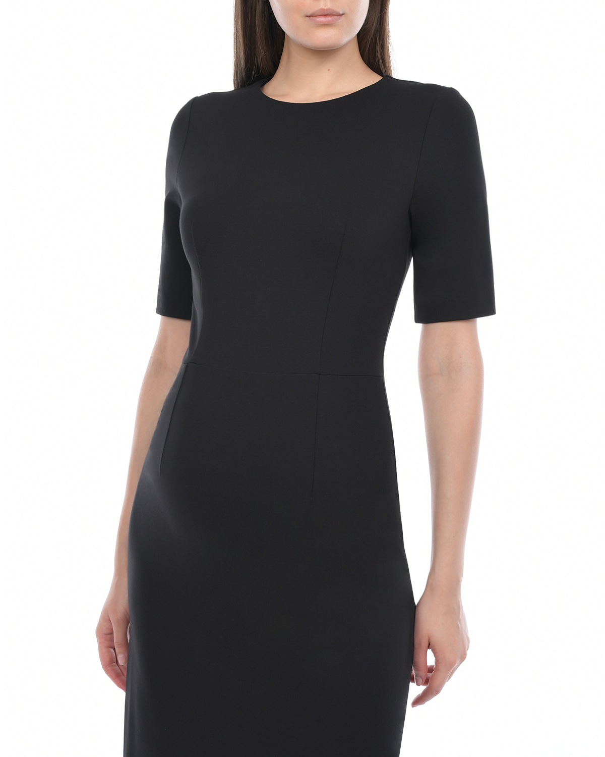 Трикотажное черное платье-футляр Dan Maralex, размер 42, цвет черный - фото 6