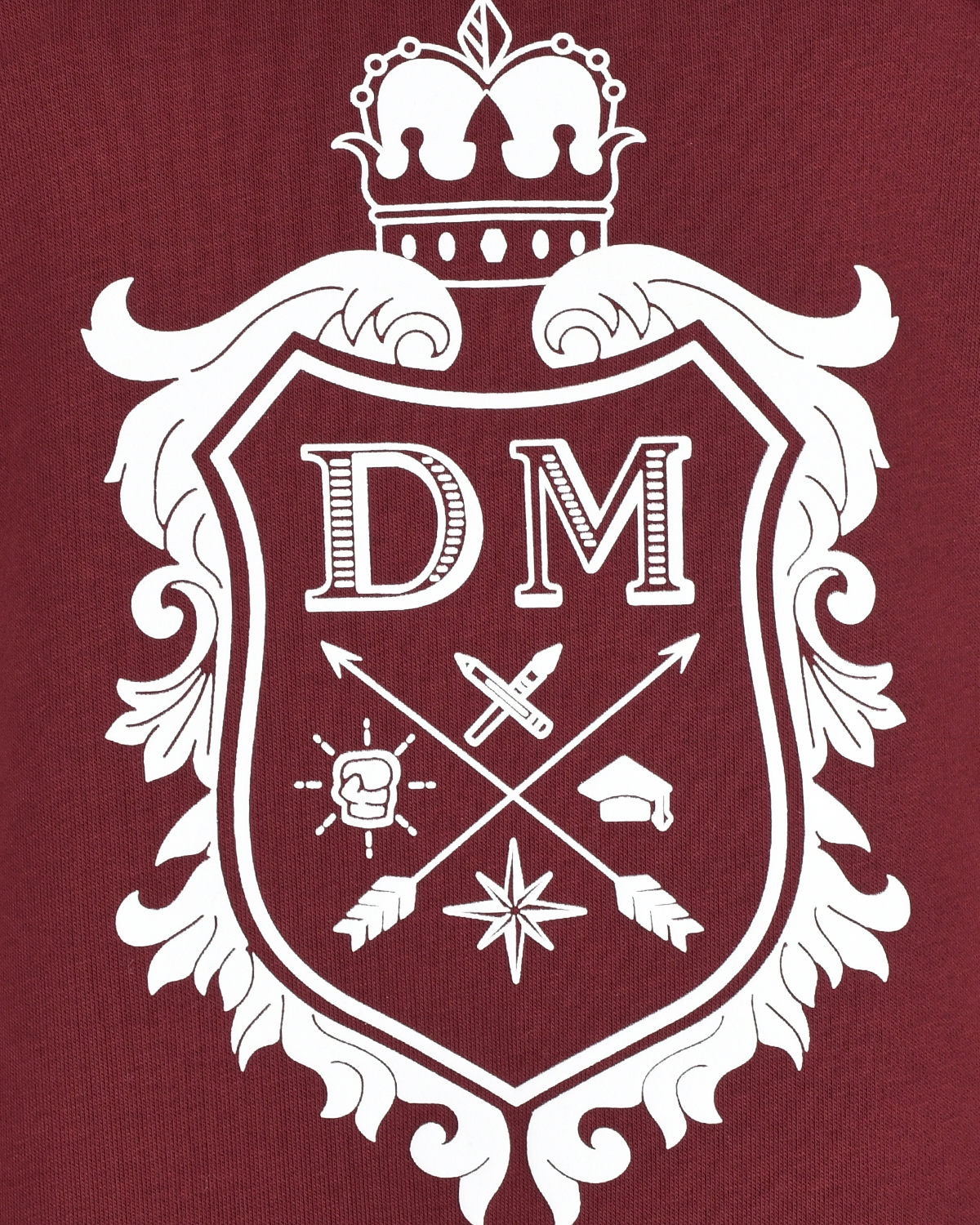 Бордовый свитшот с принтом "герб" Dan Maralex, размер 44 - фото 7
