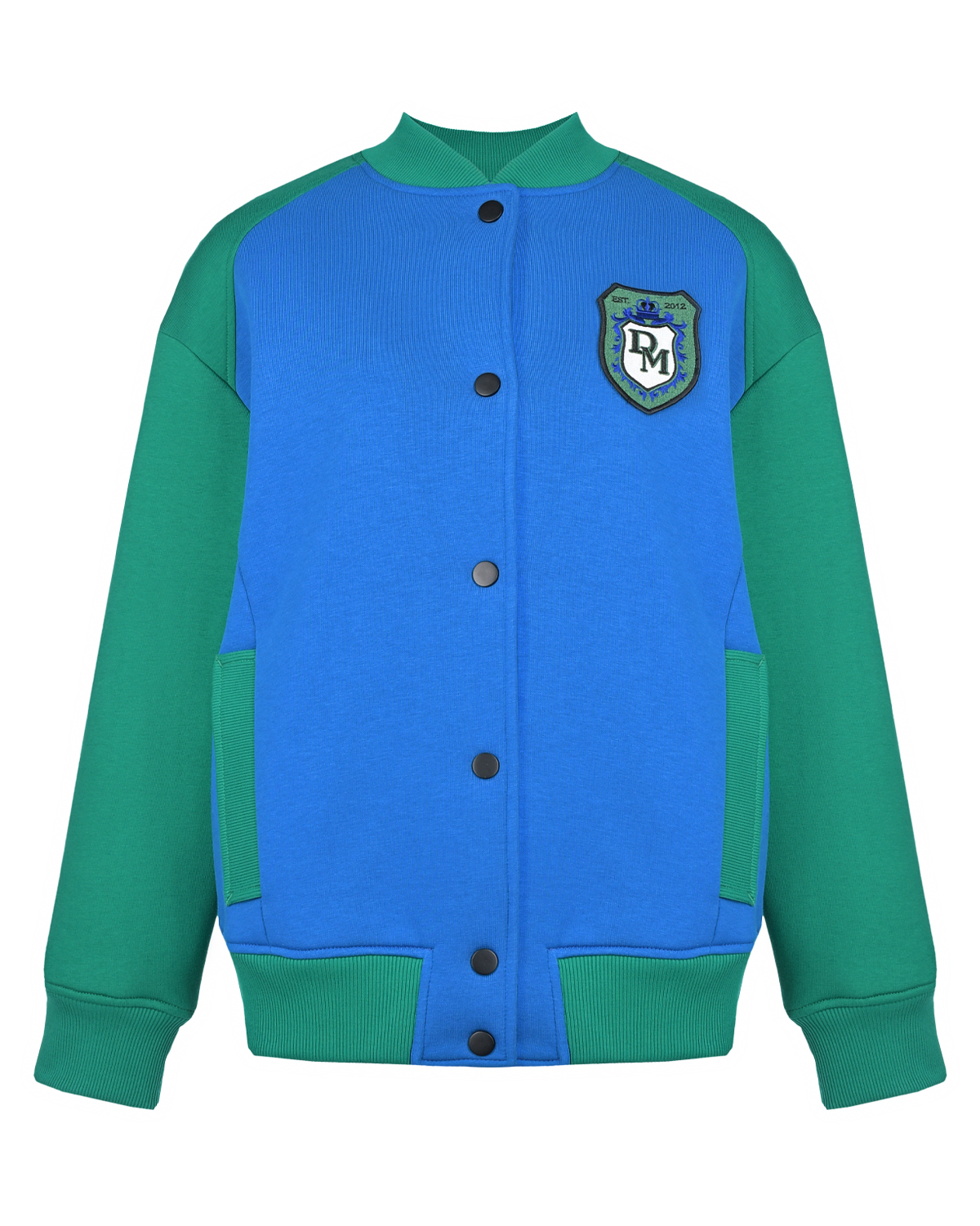 Сине-зеленая куртка-бомбер Dan Maralex, размер 42, цвет синий