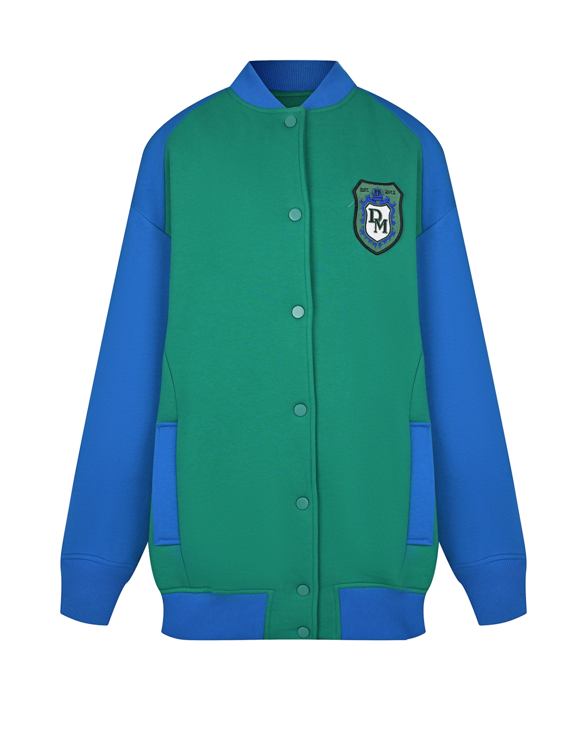 Сине-зеленая куртка-бомбер Dan Maralex, размер 42, цвет мультиколор
