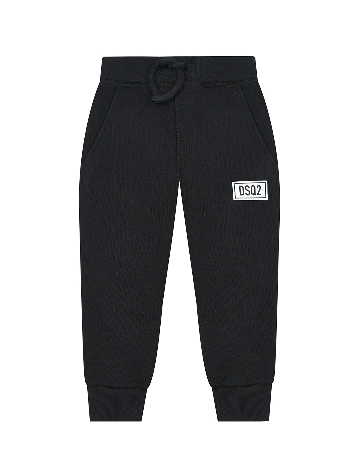 Черные спортивные брюки с лого Dsquared2 детские, размер 98, цвет черный