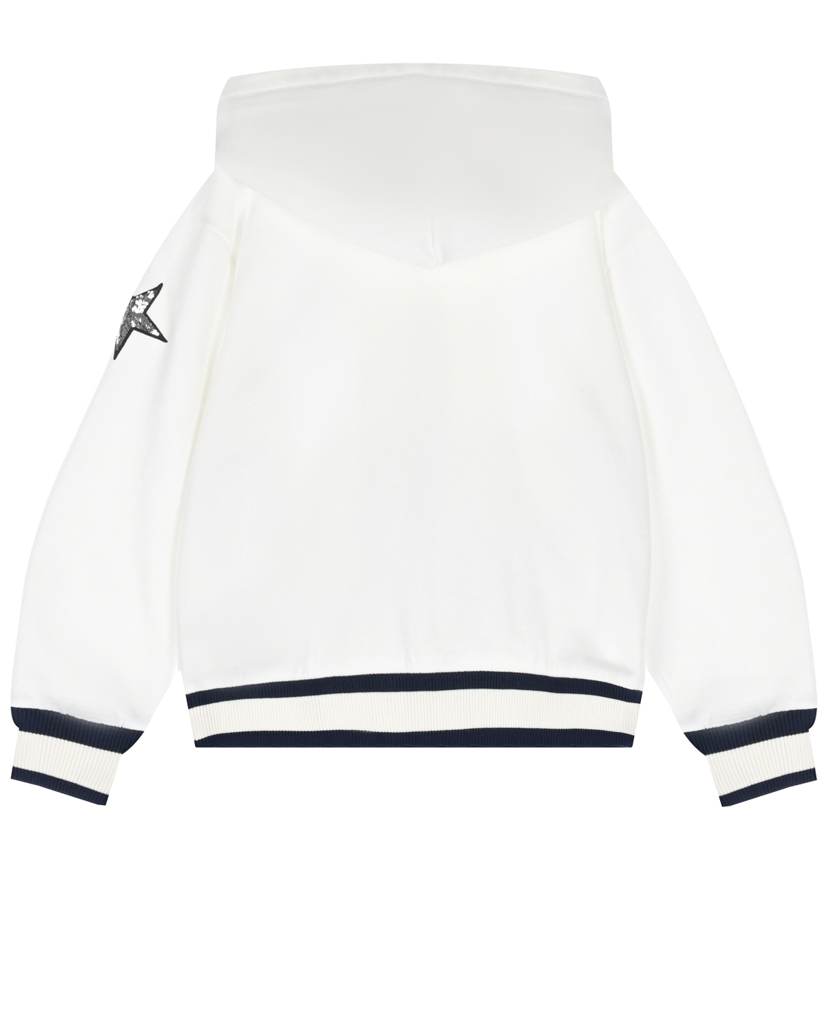 Белая спортивная куртка со звездами из пайеток Dolce&Gabbana детская, размер 116, цвет белый - фото 2