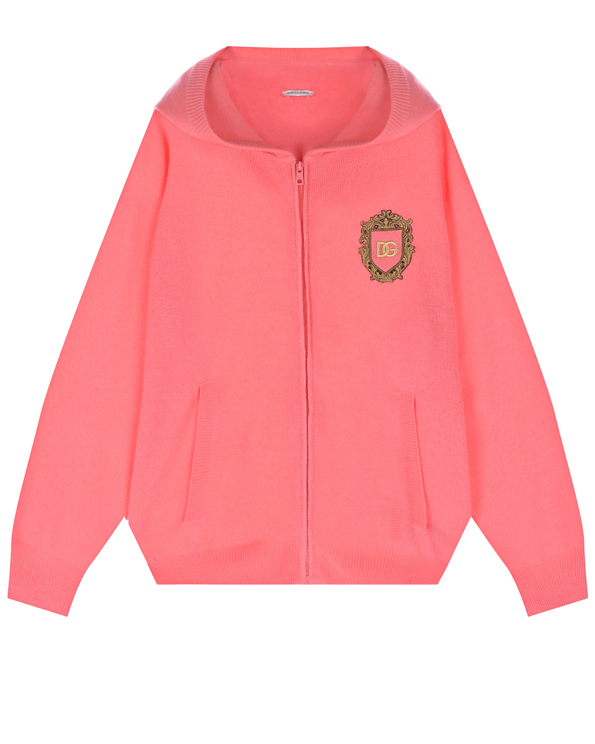 Розовая спортивная куртка из кашемира Dolce&Gabbana детская, размер 128, цвет нет цвета - фото 1