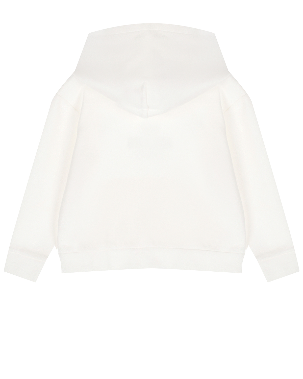Белая толстовка-худи с черным лого Dolce&Gabbana детская, размер 104, цвет белый - фото 2