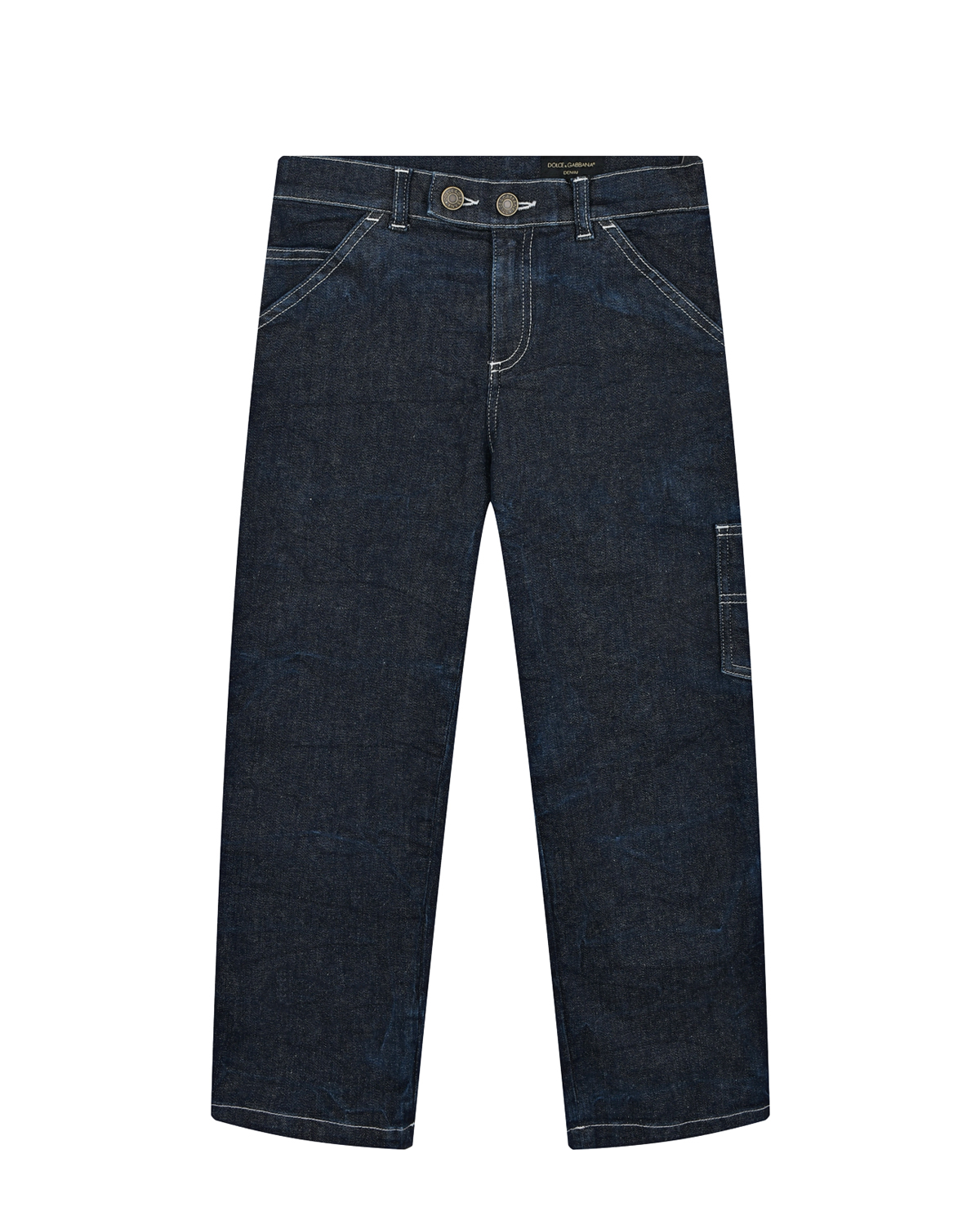Синие джинсы relax fit Dolce&Gabbana детские, размер 128, цвет синий