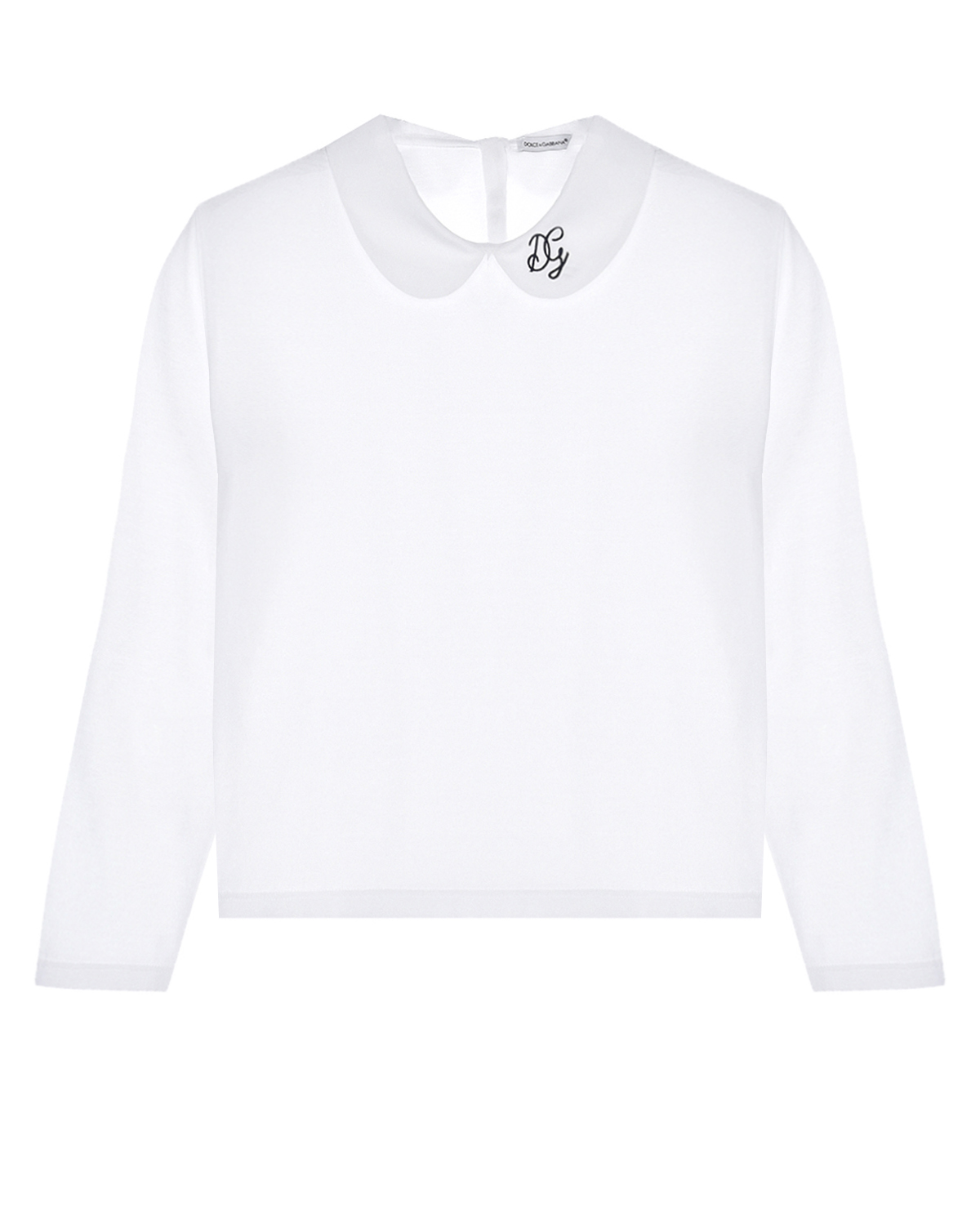 Белая толстовка с отложным воротником Dolce&Gabbana детская, размер 116, цвет белый - фото 1