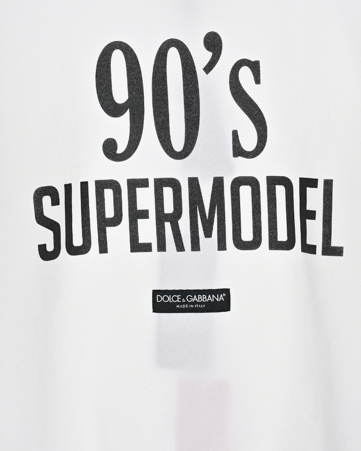 Белый свитшот с принтом "90s supermodel" Dolce&Gabbana детский, размер 104 - фото 3