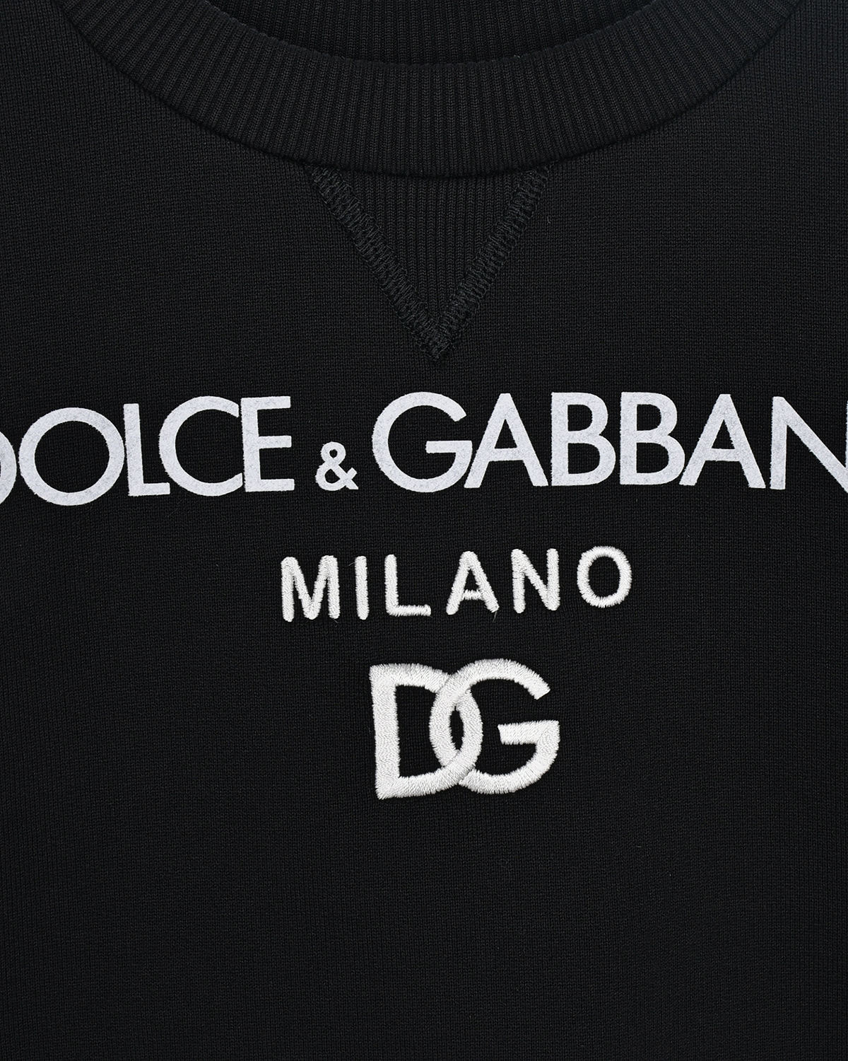 Черный свитшот с белым логотипом Dolce&Gabbana детский, размер 92 - фото 3