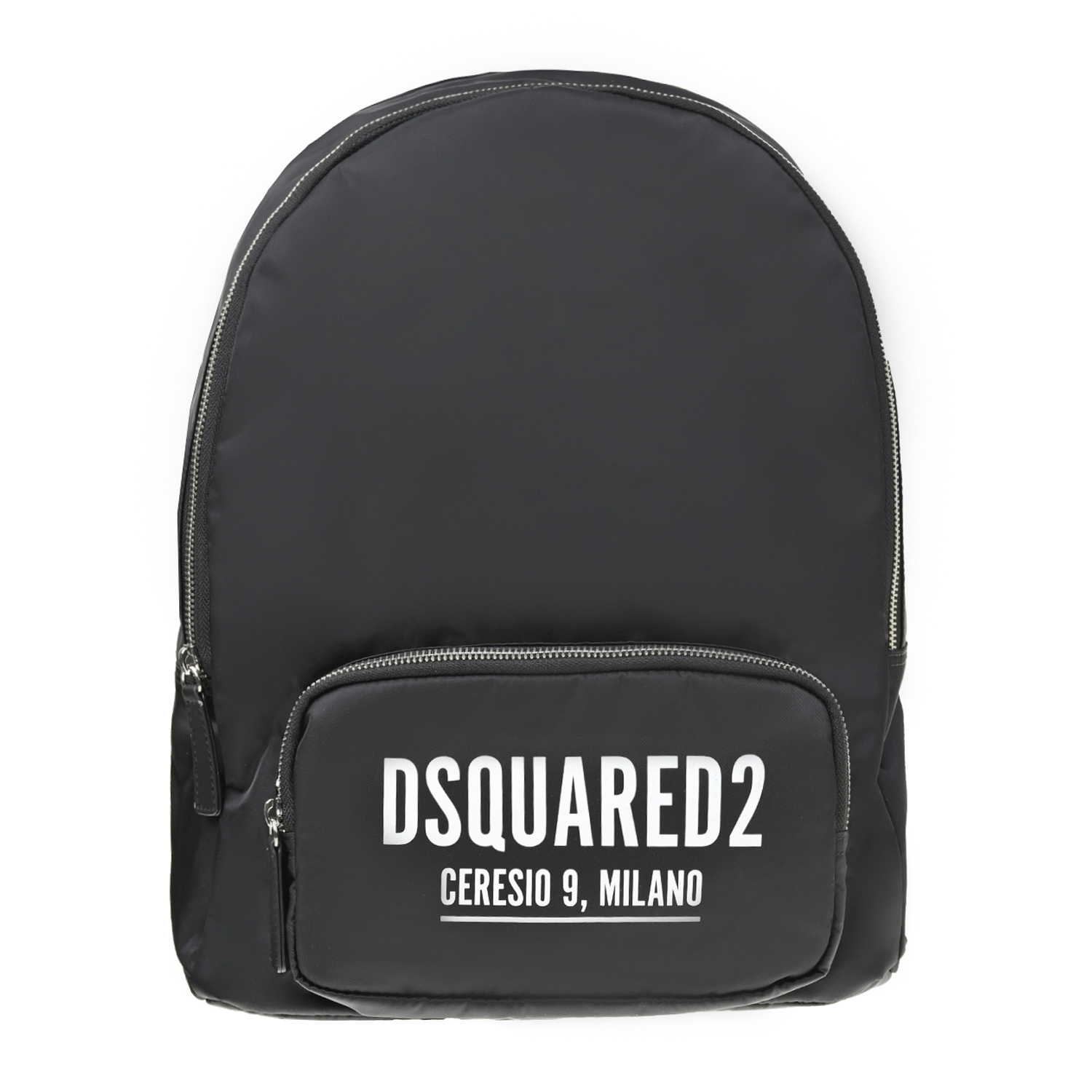 Черный рюкзак с накладным карманом, 38x32x12 см Dsquared2 детский, размер unica