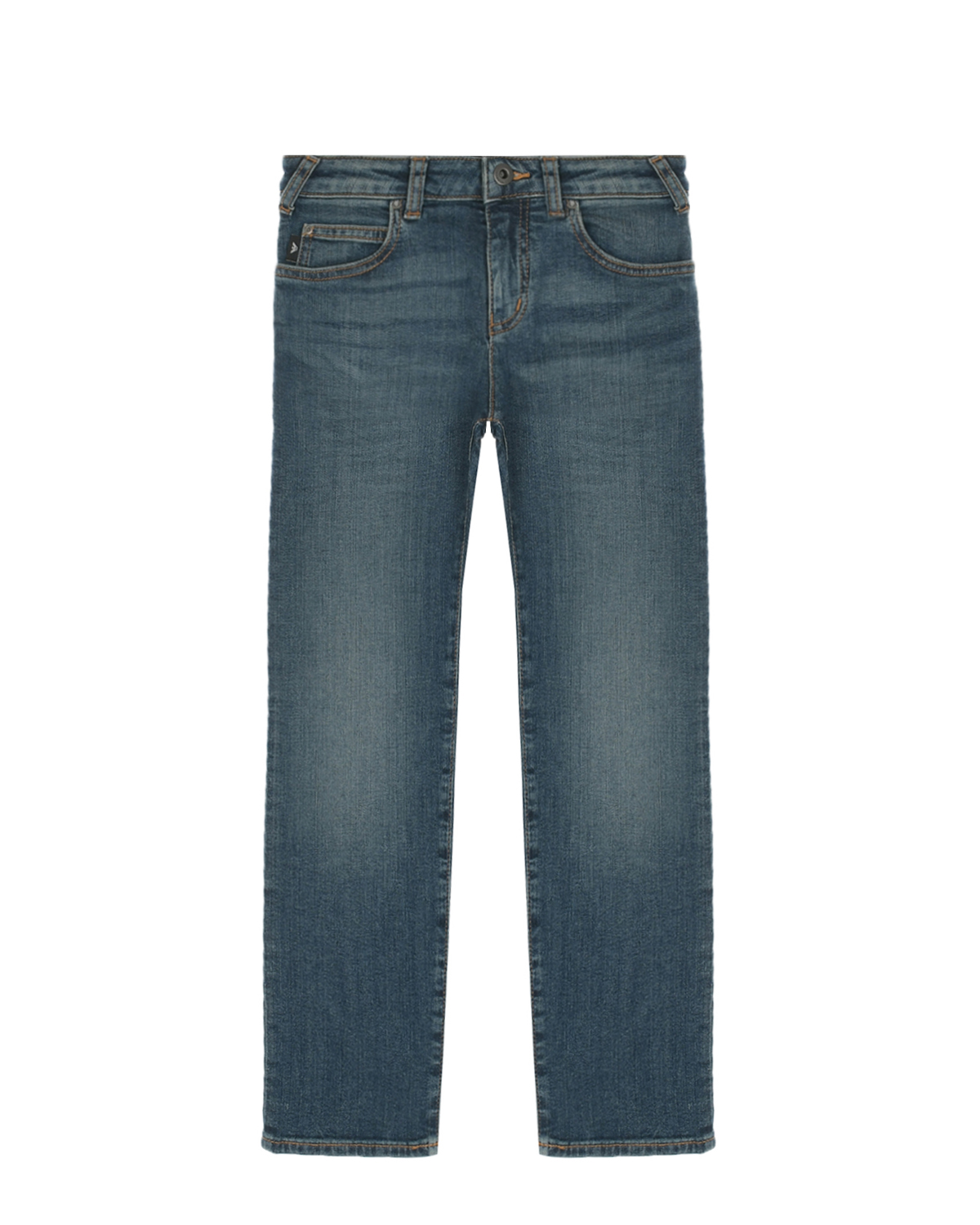 Синие джинсы regular fit Emporio Armani детские, размер 116, цвет синий