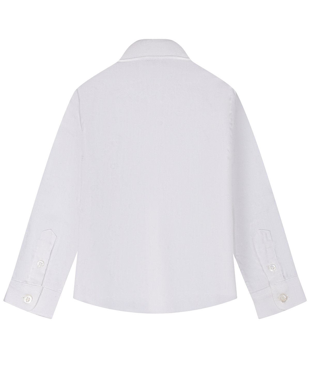 Белая рубашка с жаккардовым лого Emporio Armani детская, размер 92, цвет белый - фото 2