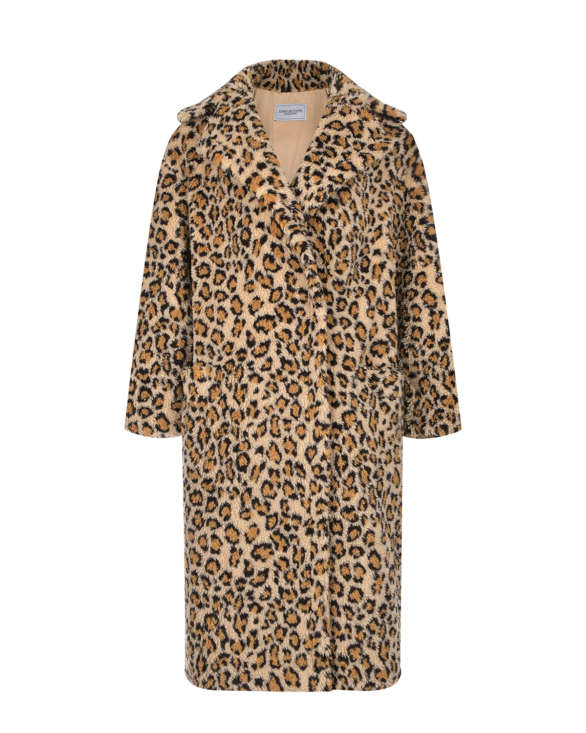 Пальто из эко-меха с леопардовым принтом Forte dei Marmi Couture, размер 36, цвет нет цвета