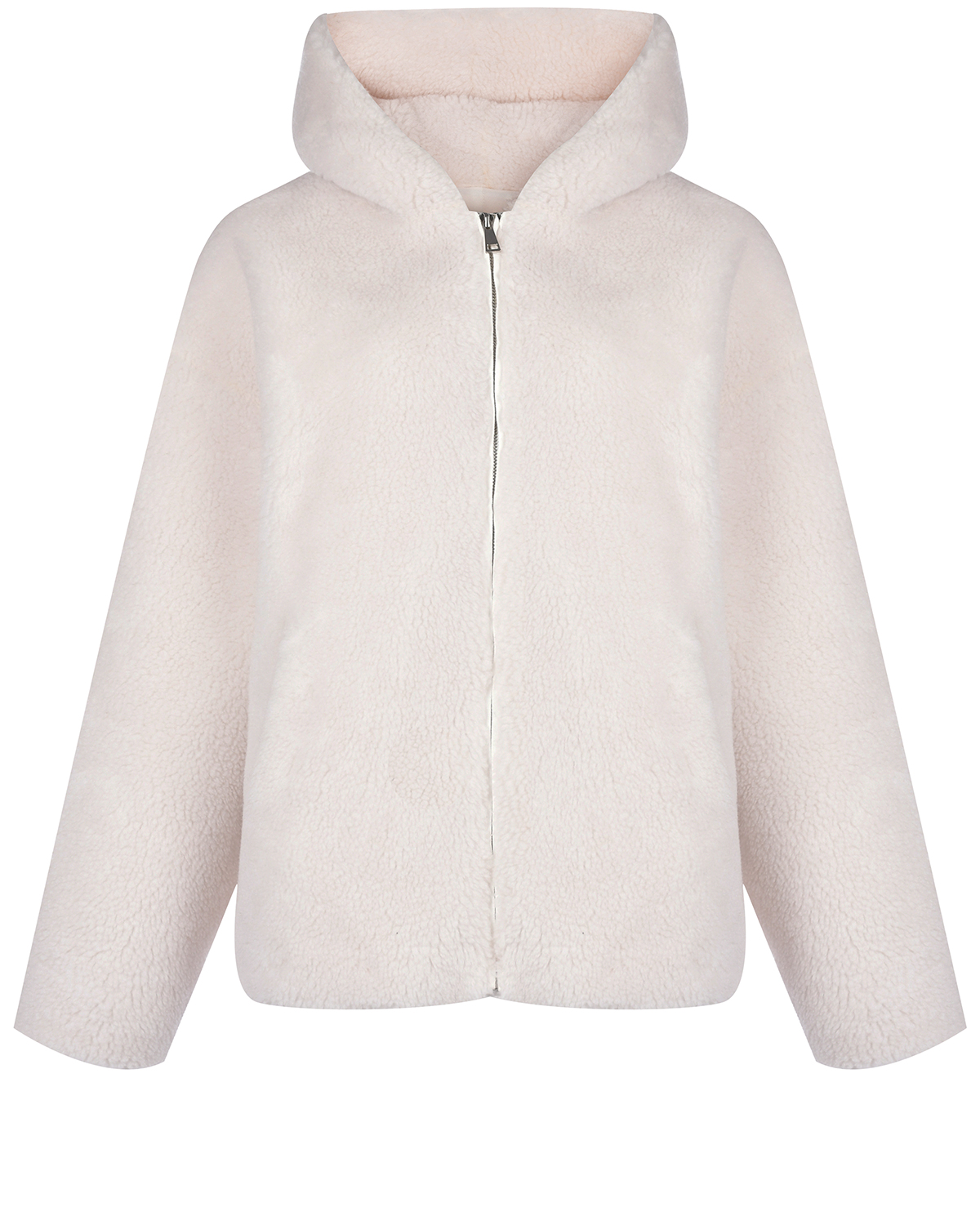 Куртка молочного цвета из эко-меха Forte dei Marmi Couture, размер 40