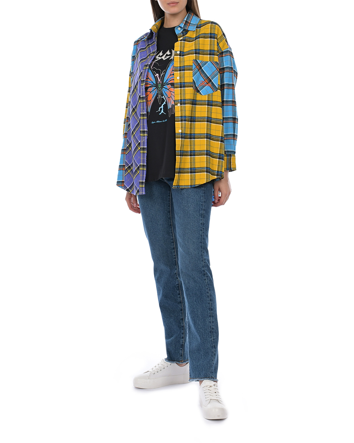 Рубашка в стиле color block Forte dei Marmi Couture, размер 42, цвет мультиколор - фото 3