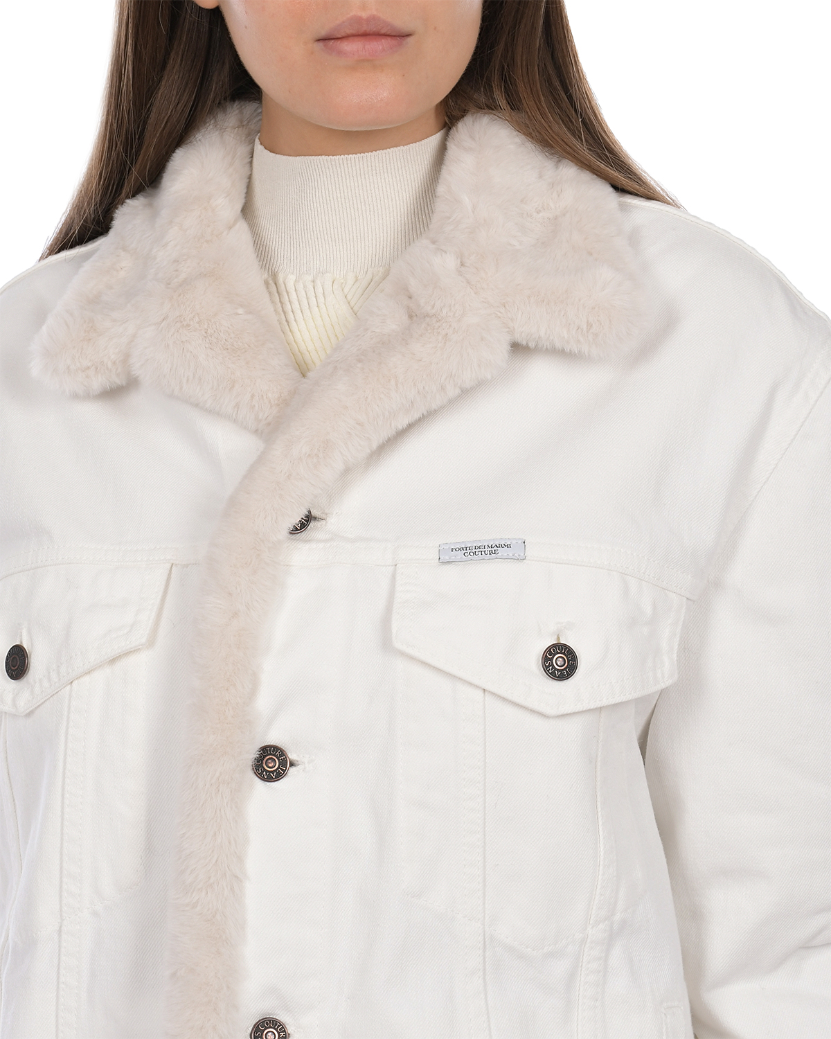 Куртка молочного цвета Forte dei Marmi Couture, размер 42 - фото 8