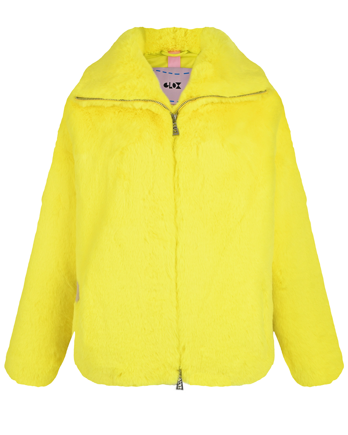 Желтая куртка из эко-меха Glox, размер 40, цвет желтый