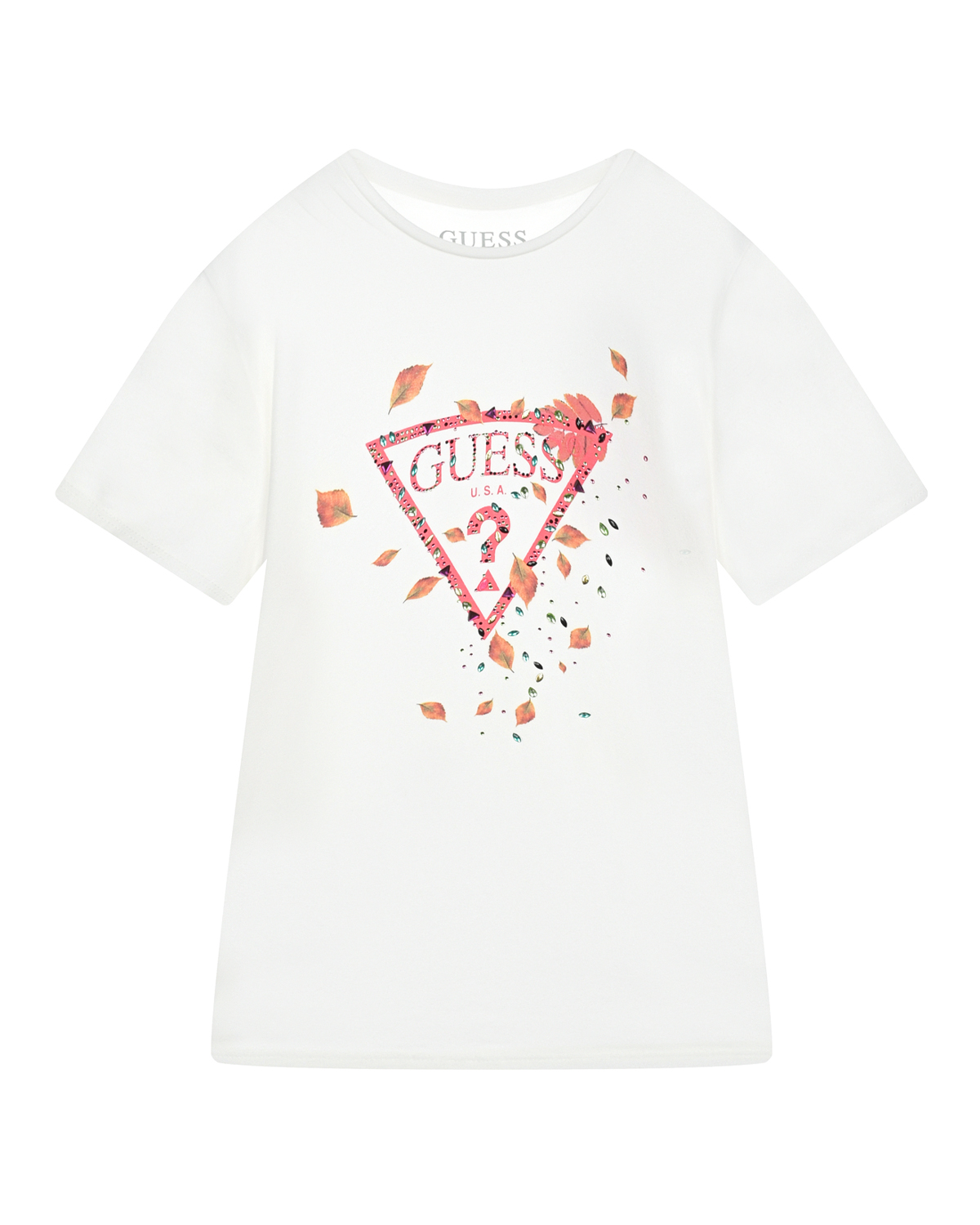 Белая футболка с логотипом Guess детская, размер 122, цвет белый - фото 1