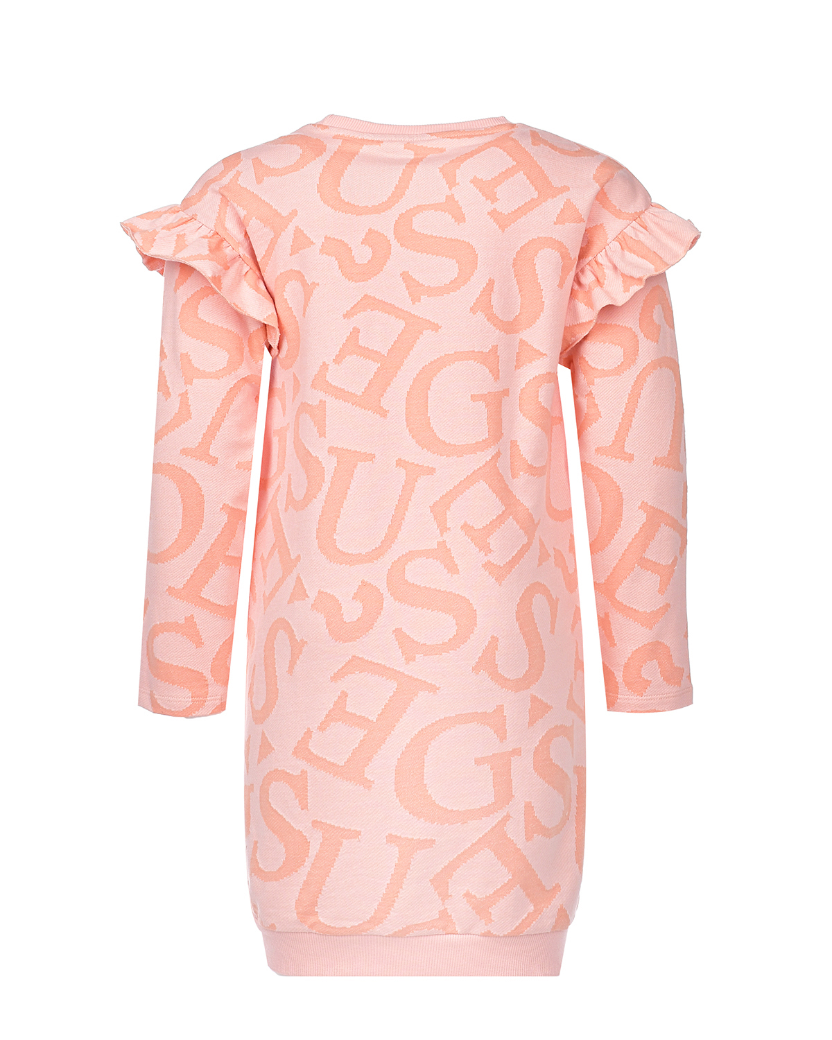 Платье со сплошным лого Guess детское, размер 122, цвет оранжевый - фото 2