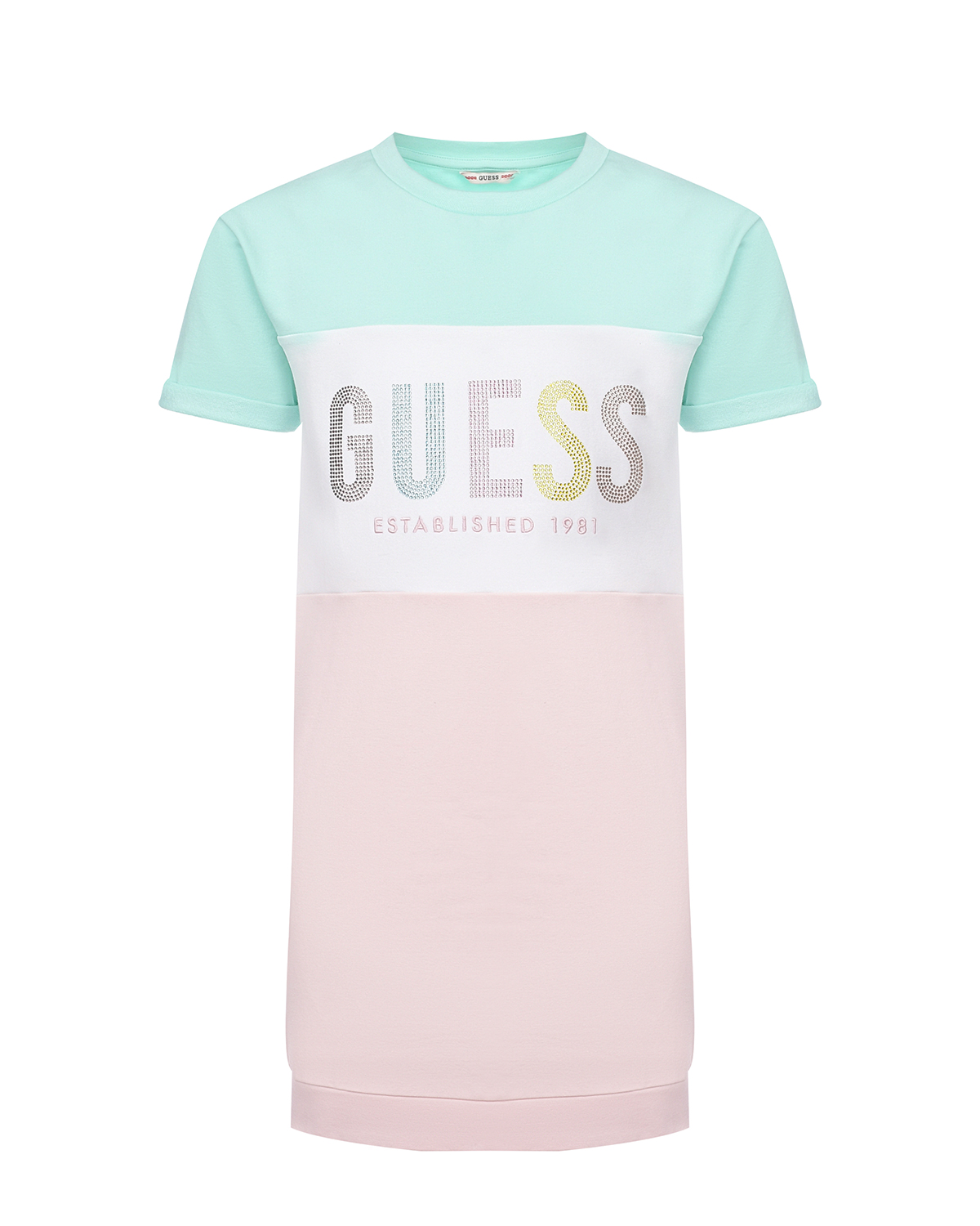 Платье-футболка с лого Guess детское, размер 122, цвет мультиколор - фото 1