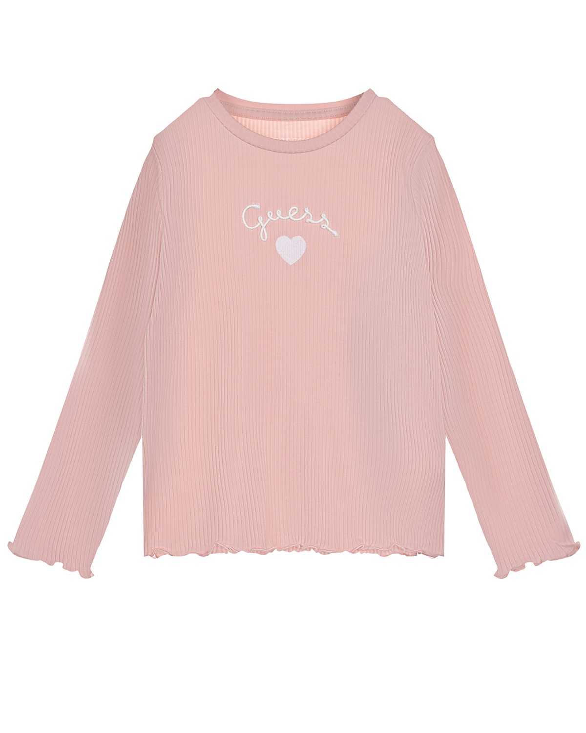 Розовая толстовка с вышитым сердечком Guess детская, размер 92, цвет розовый - фото 1