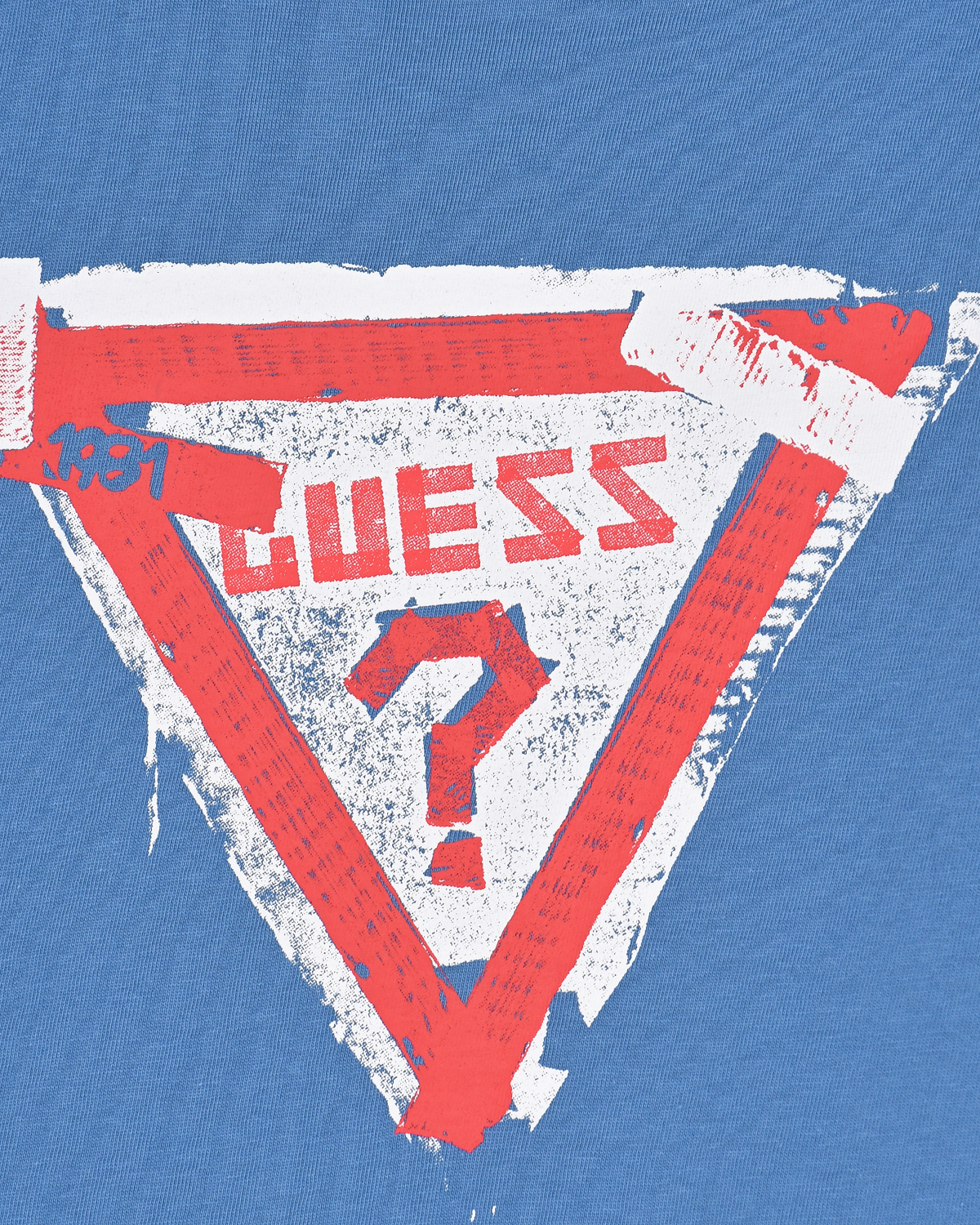 Голубая футболка с треугольным лого Guess детская, размер 128, цвет голубой - фото 3