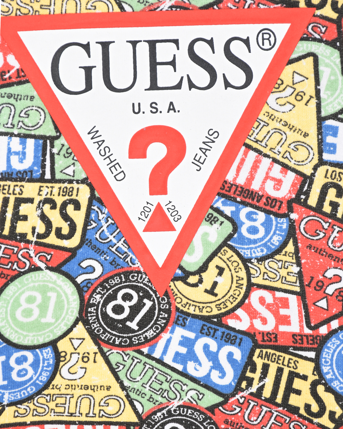 Свитшот со сплошным лого Guess детский, размер 122, цвет мультиколор - фото 3