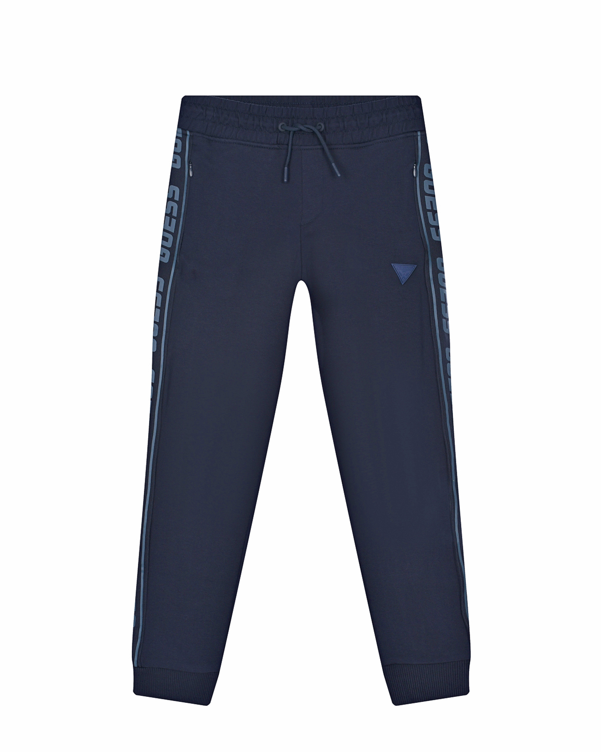 Темно-синие спортивные брюки с лампасами Guess детское, размер 128, цвет синий - фото 1