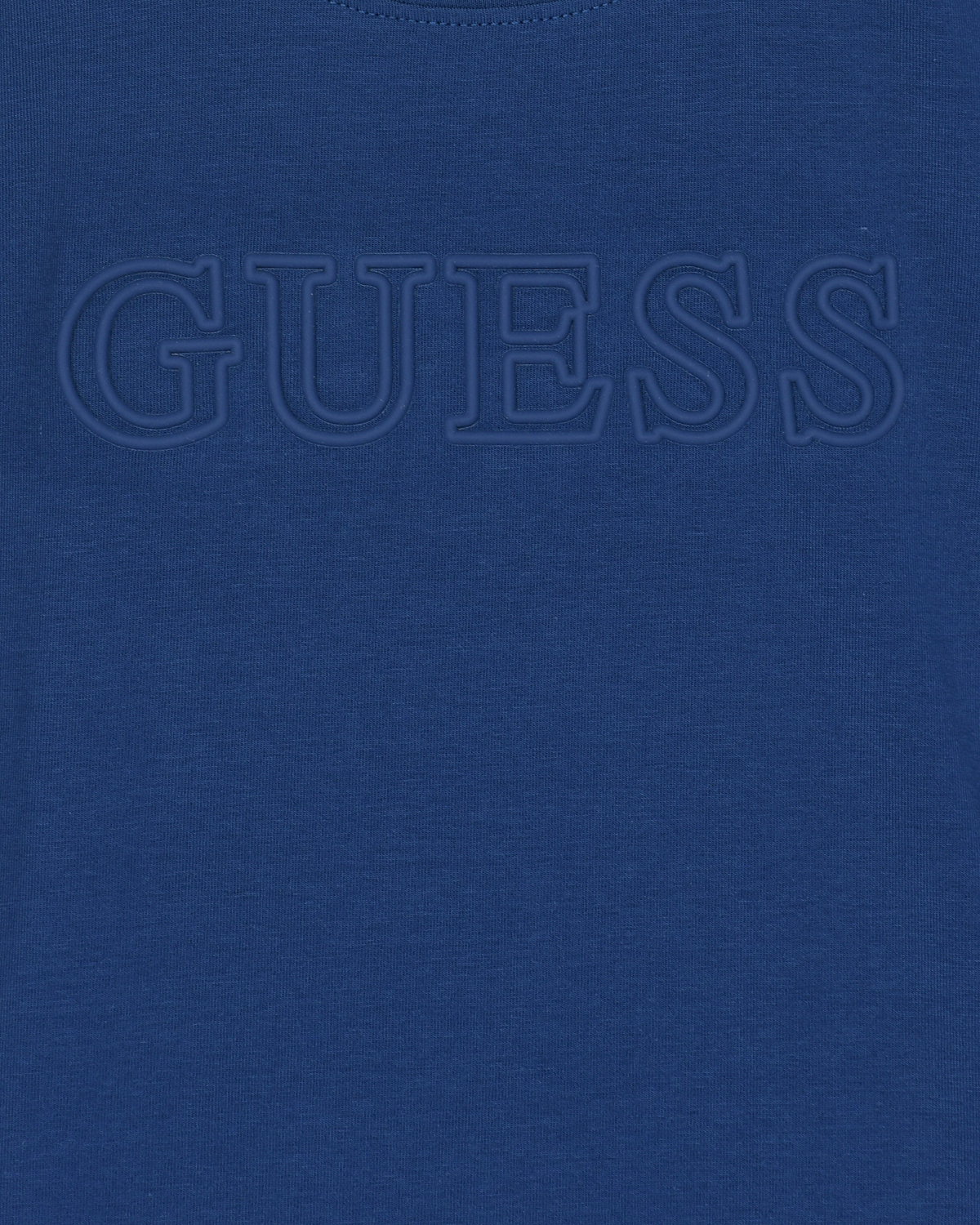 Темно-синяя футболка с объемным лого Guess детское, размер 128, цвет синий - фото 3