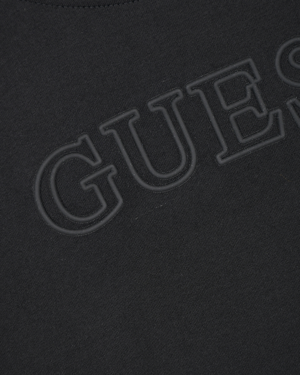 Черная футболка с объемным лого Guess детская, размер 128, цвет черный - фото 3