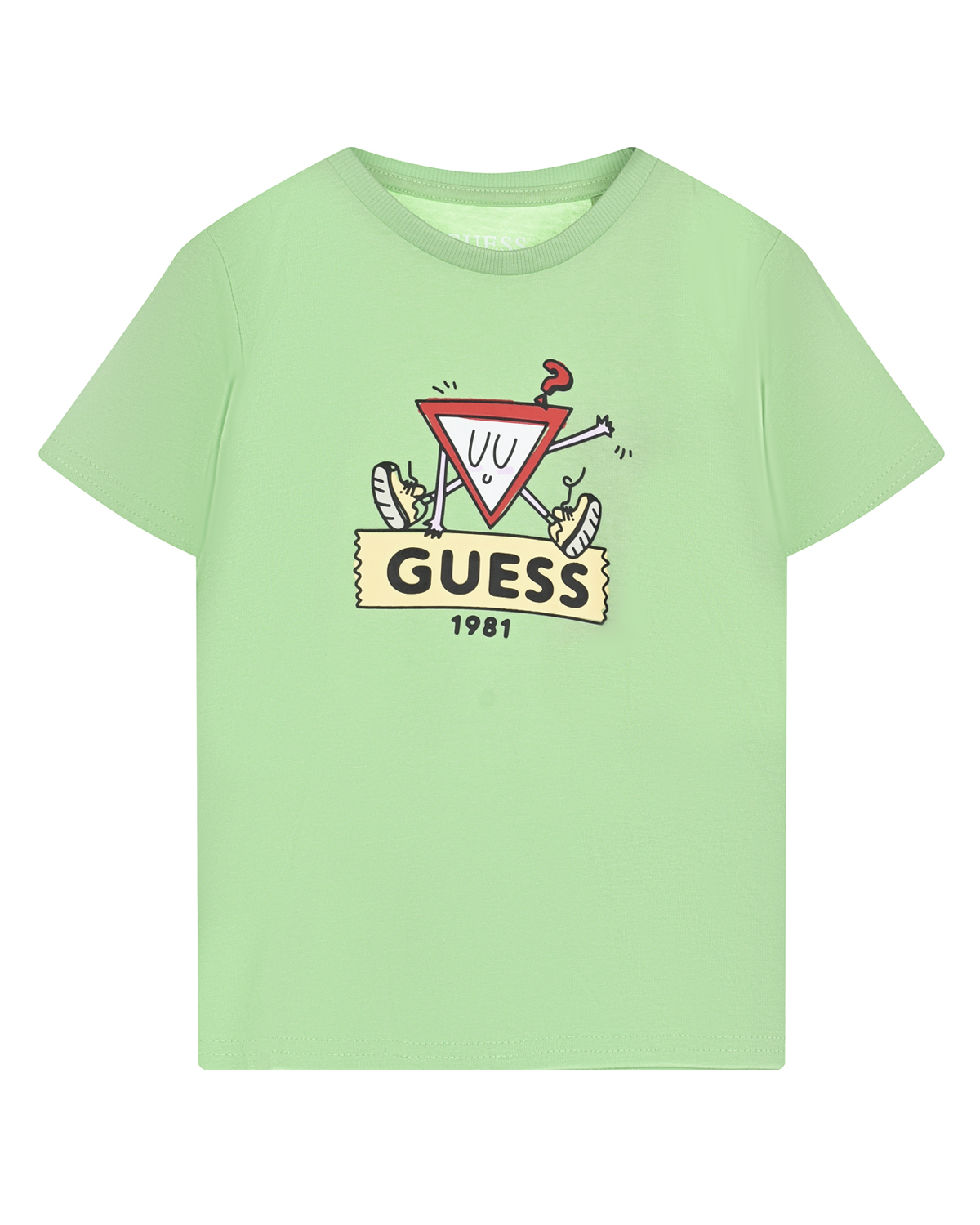 

Салатовая футболка с лого Guess детская, Салатовый, Салатовая футболка с лого Guess детская