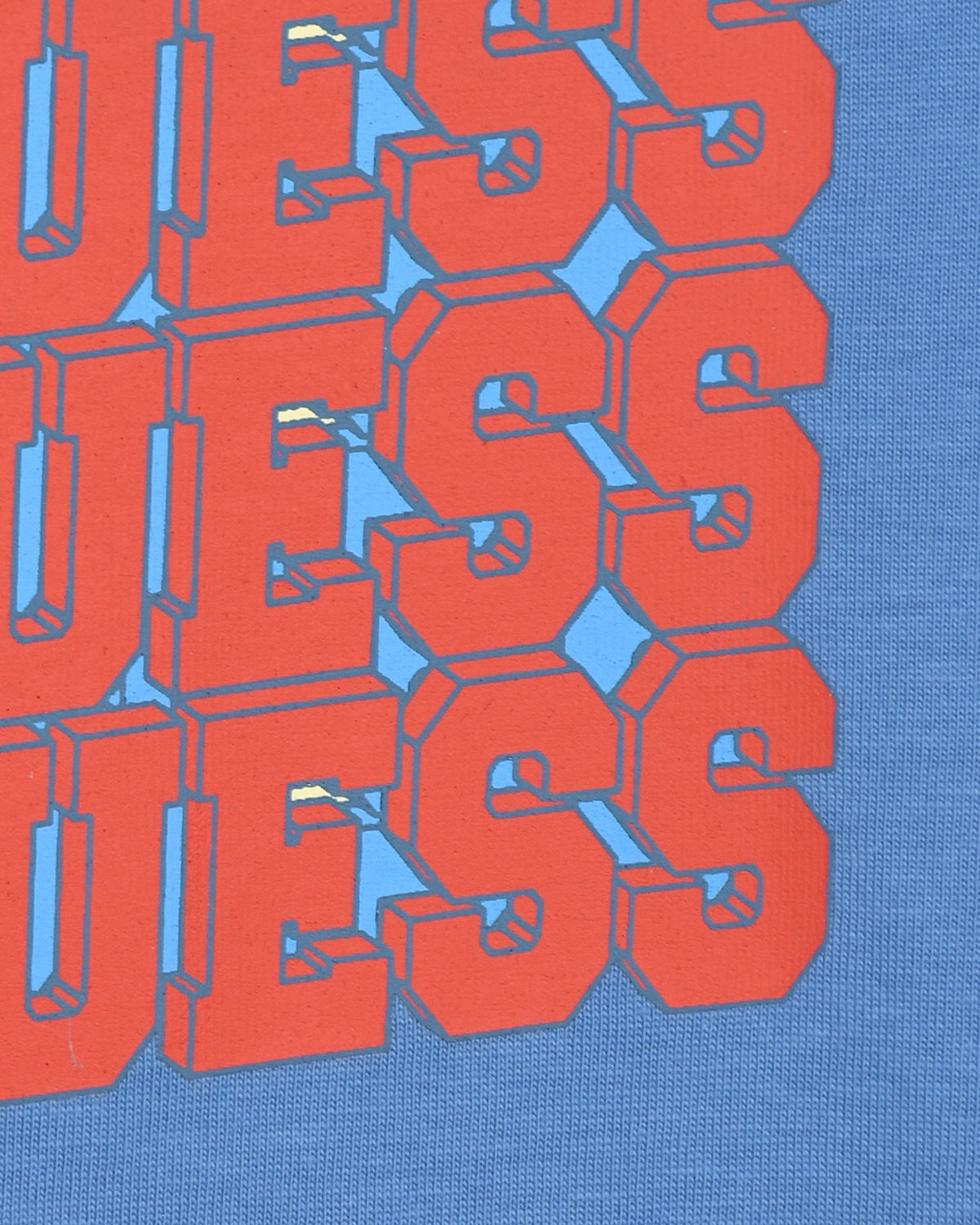 Синяя футболка с многослойным лого Guess детская, размер 92, цвет синий - фото 3