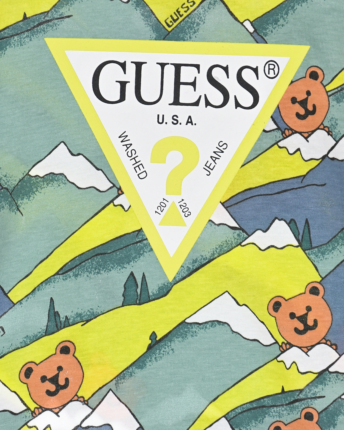 Толстовка с принтом "медвежата" Guess детская, размер 92, цвет мультиколор - фото 3