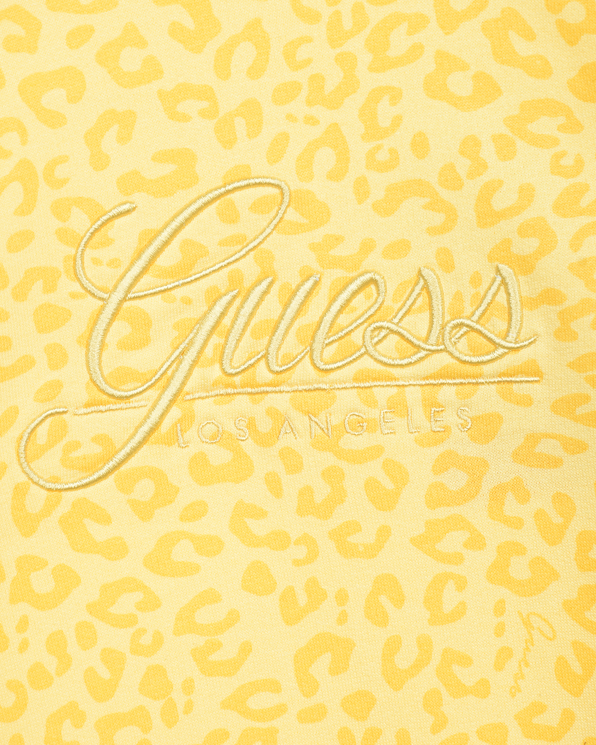 Желтый свитшот с леопардовым принтом Guess детский, размер 122 - фото 3
