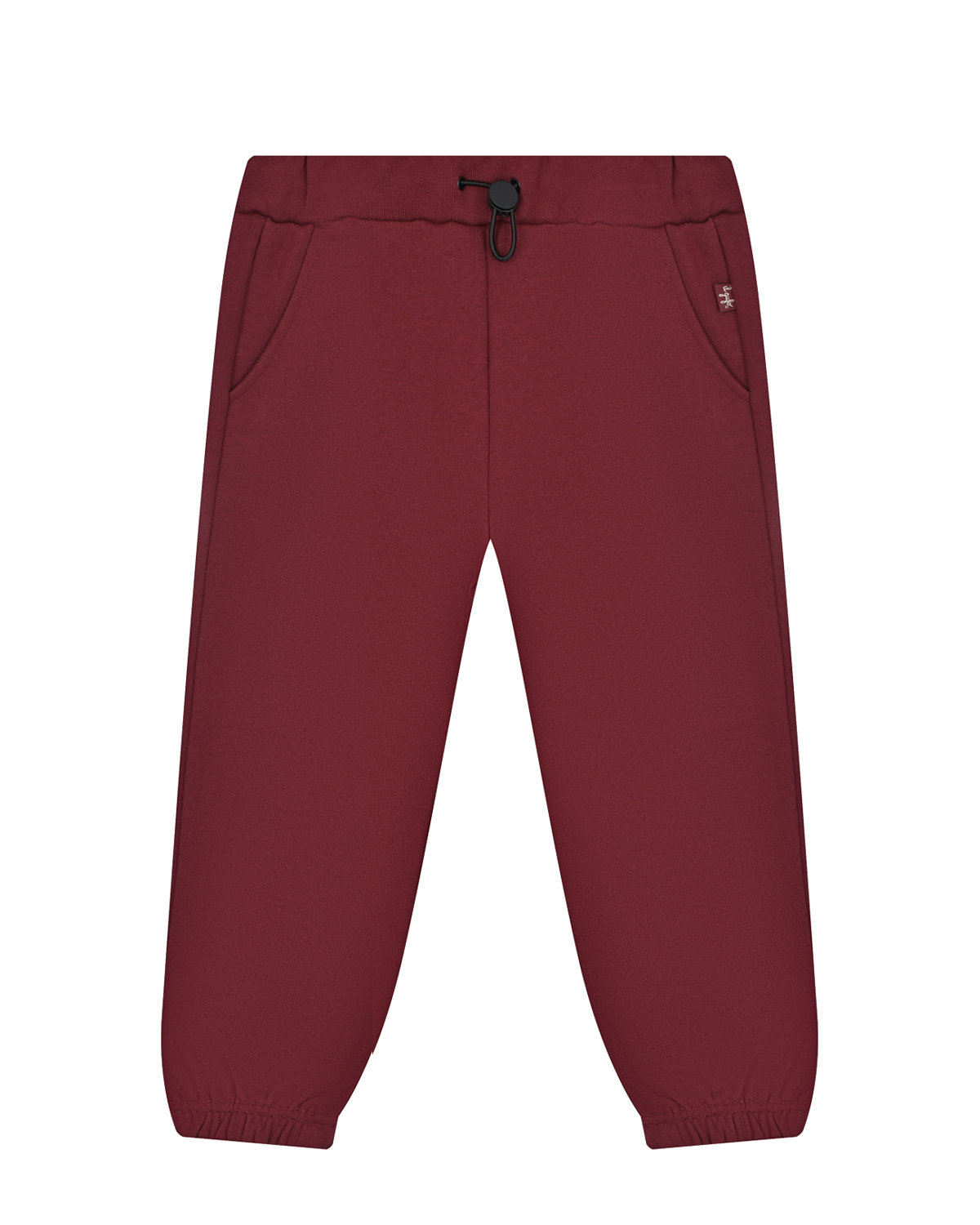 Бордовые спортивные брюки IL Gufo детские, размер 104, цвет бордовый - фото 1