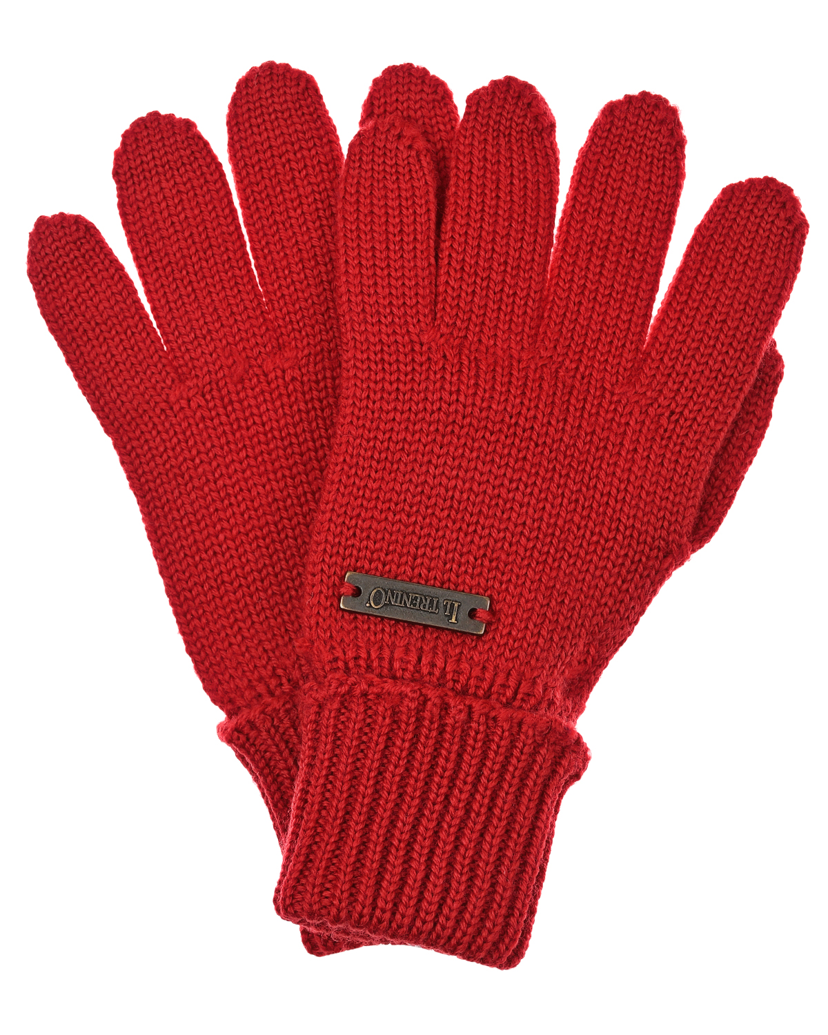 Красные перчатки из шерсти Il Trenino детские, размер 2, цвет красный - фото 1