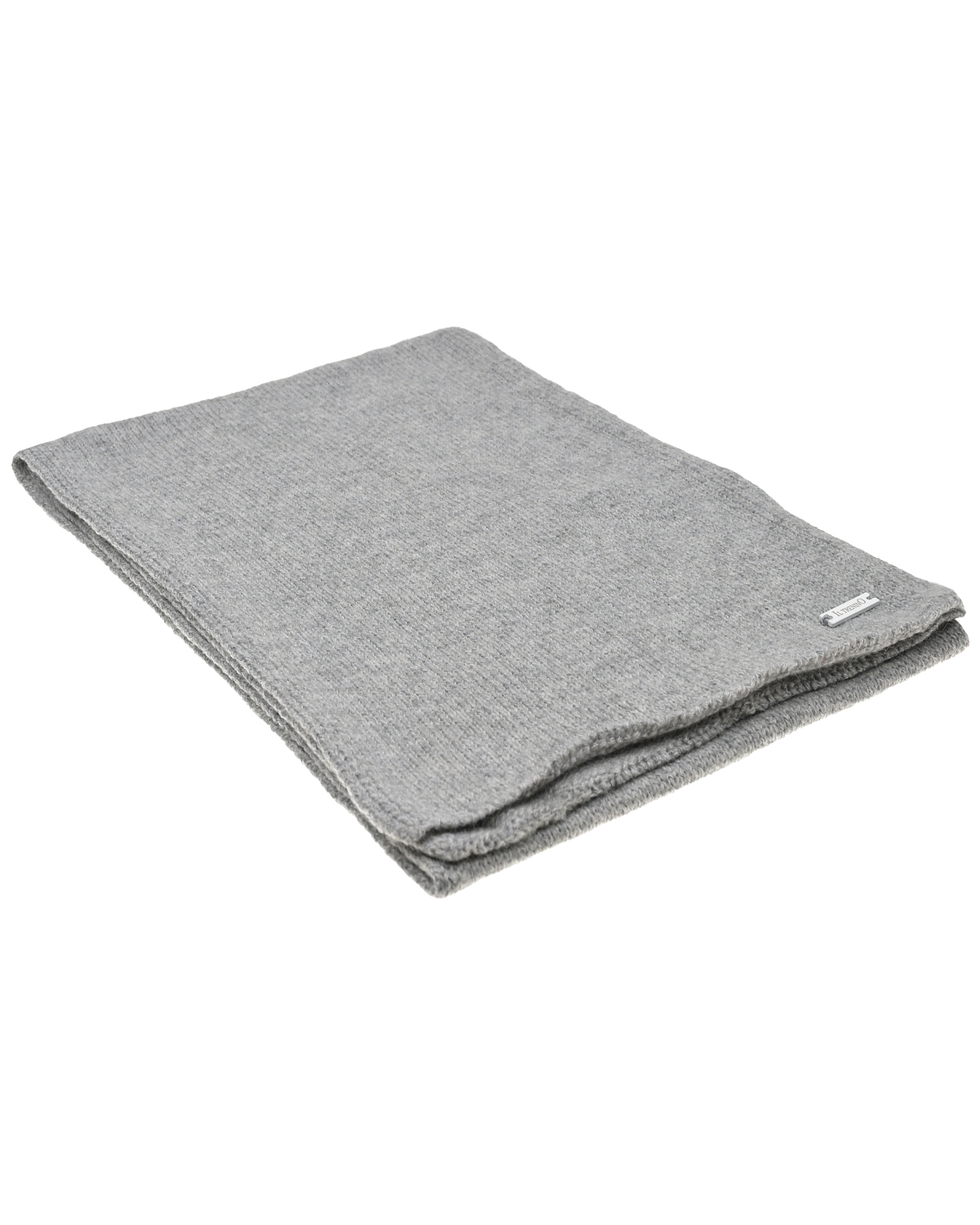 Серый шарф из шерсти и кашемира, 160x30 см Il Trenino детский, размер unica