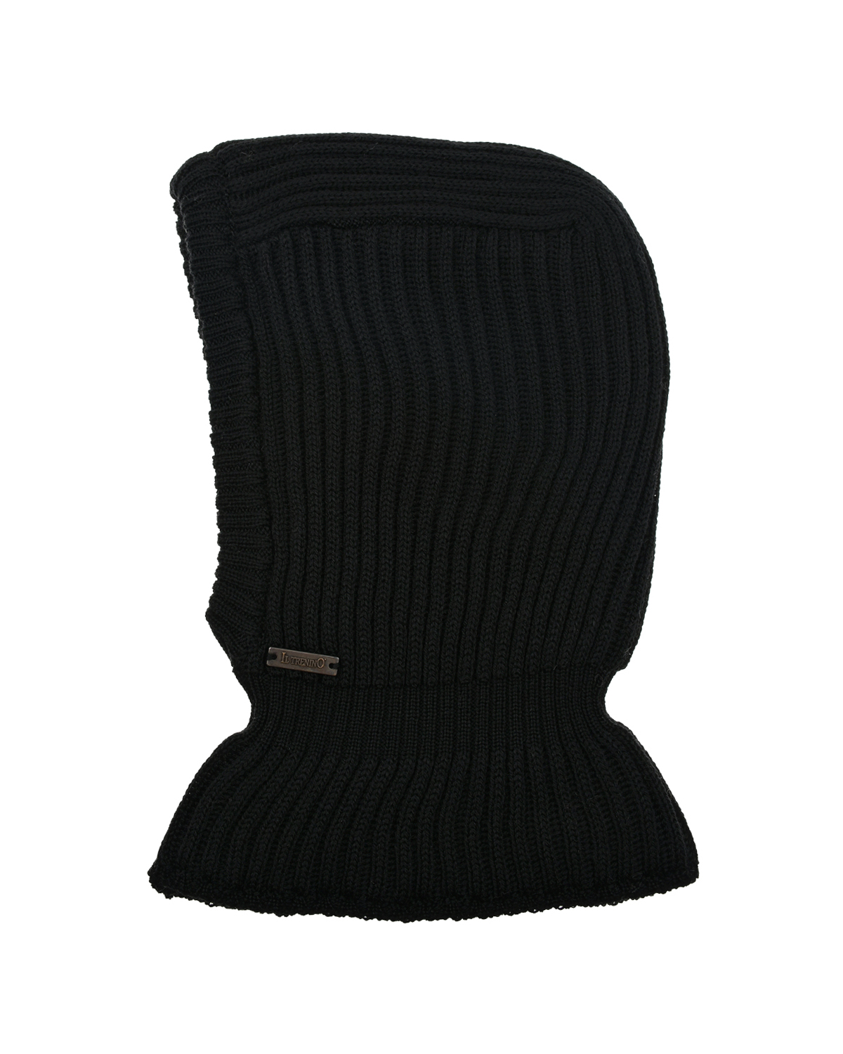 Черная базовая шапка-шлем Il Trenino детская, размер 55, цвет черный